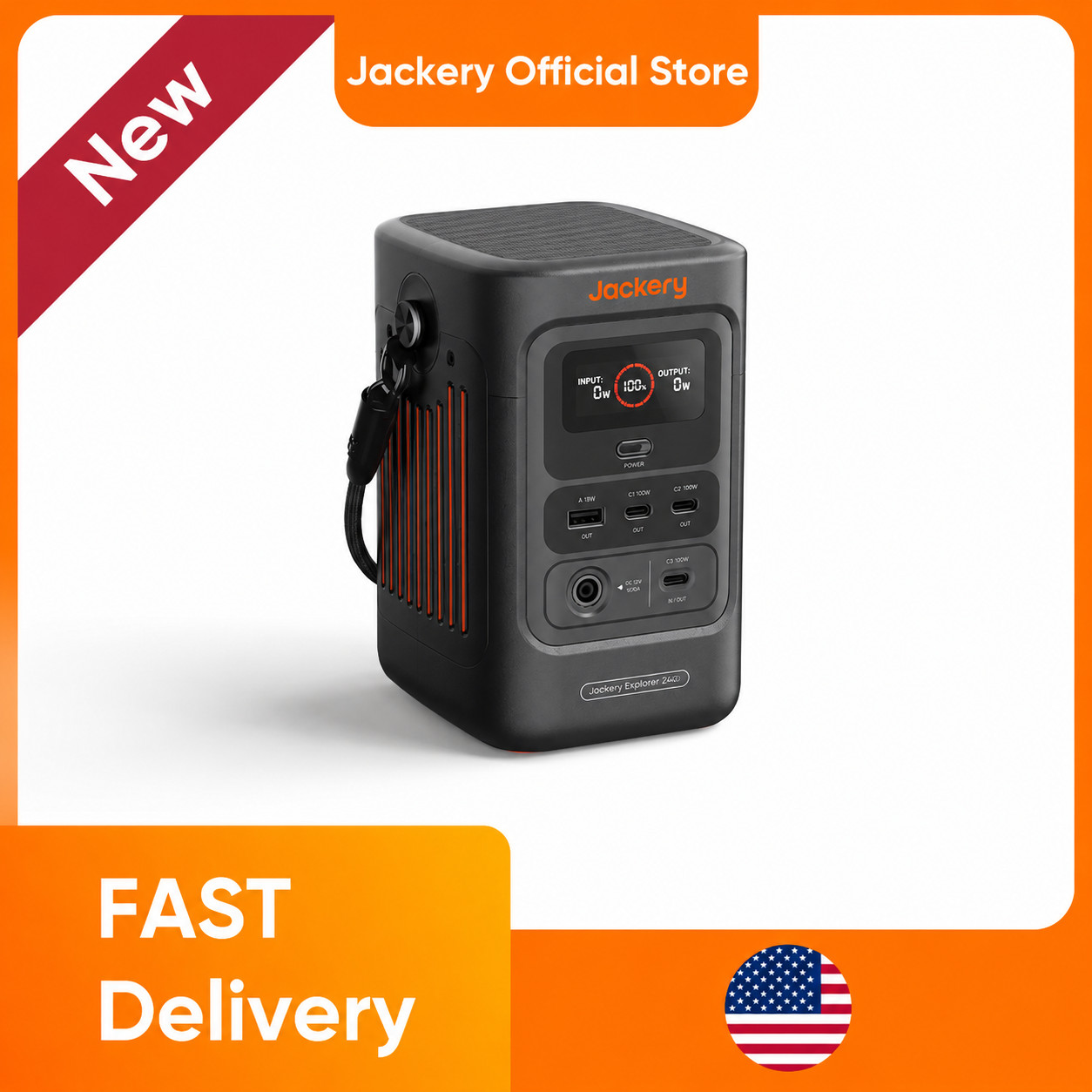 Jackery Portable Power Station Explorer 240D, 254Wh