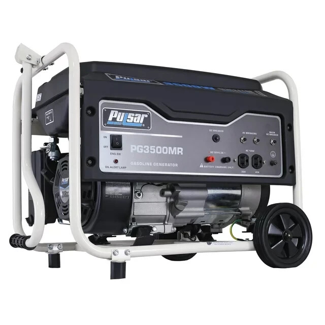 Pulsar PG3500MR 3500 Watt Portable Gasoline Powered Generator With 208 cc Ducar