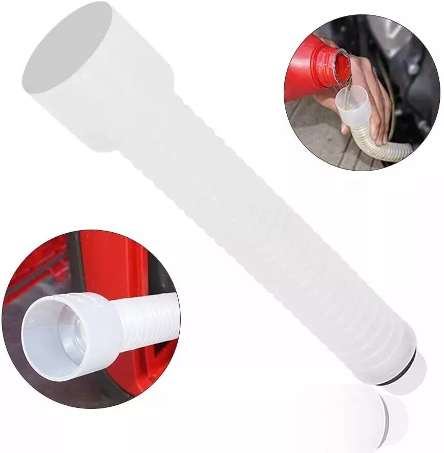 White Flexible Mess Free Oil Change Funnel Tube for Honda Inverter Generator