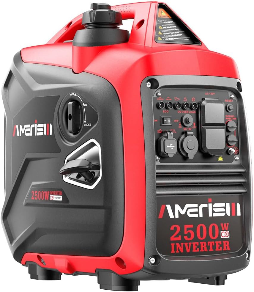 Gas Powered Inverter Generator 2500W- Advanced CO Sensor, EPA 2025 Compliant, an