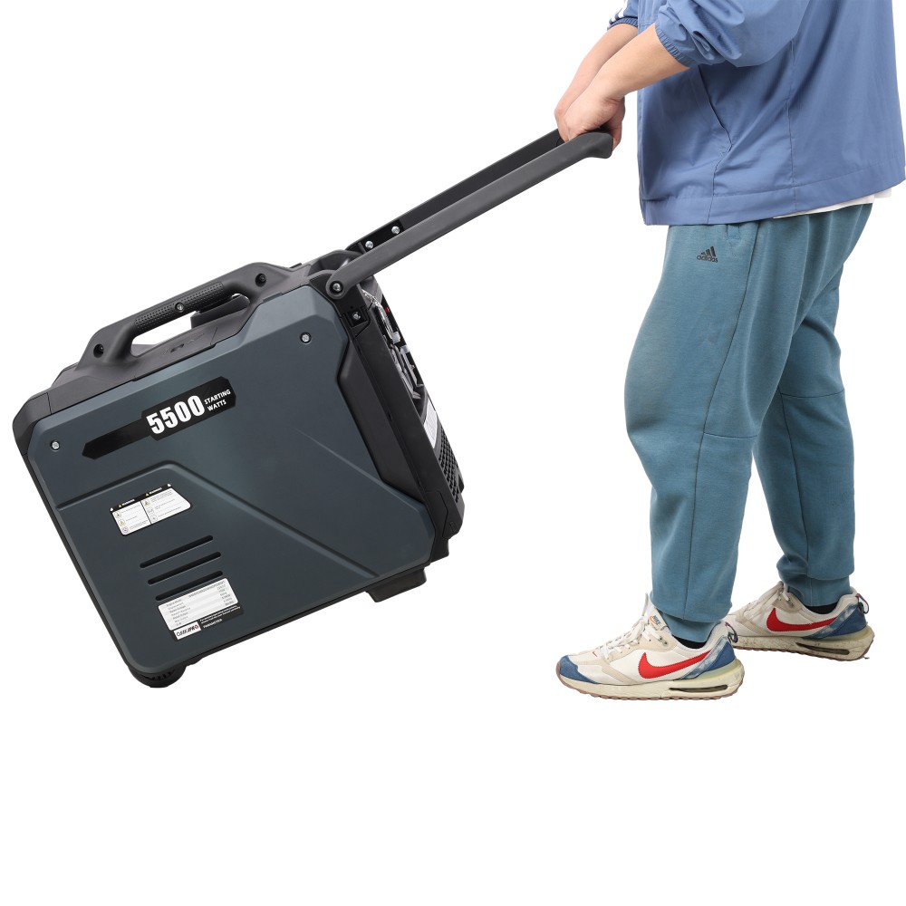 5500W Dual Fuel Inverter Generator w/ Remote Start, CO Sensor & Wheels