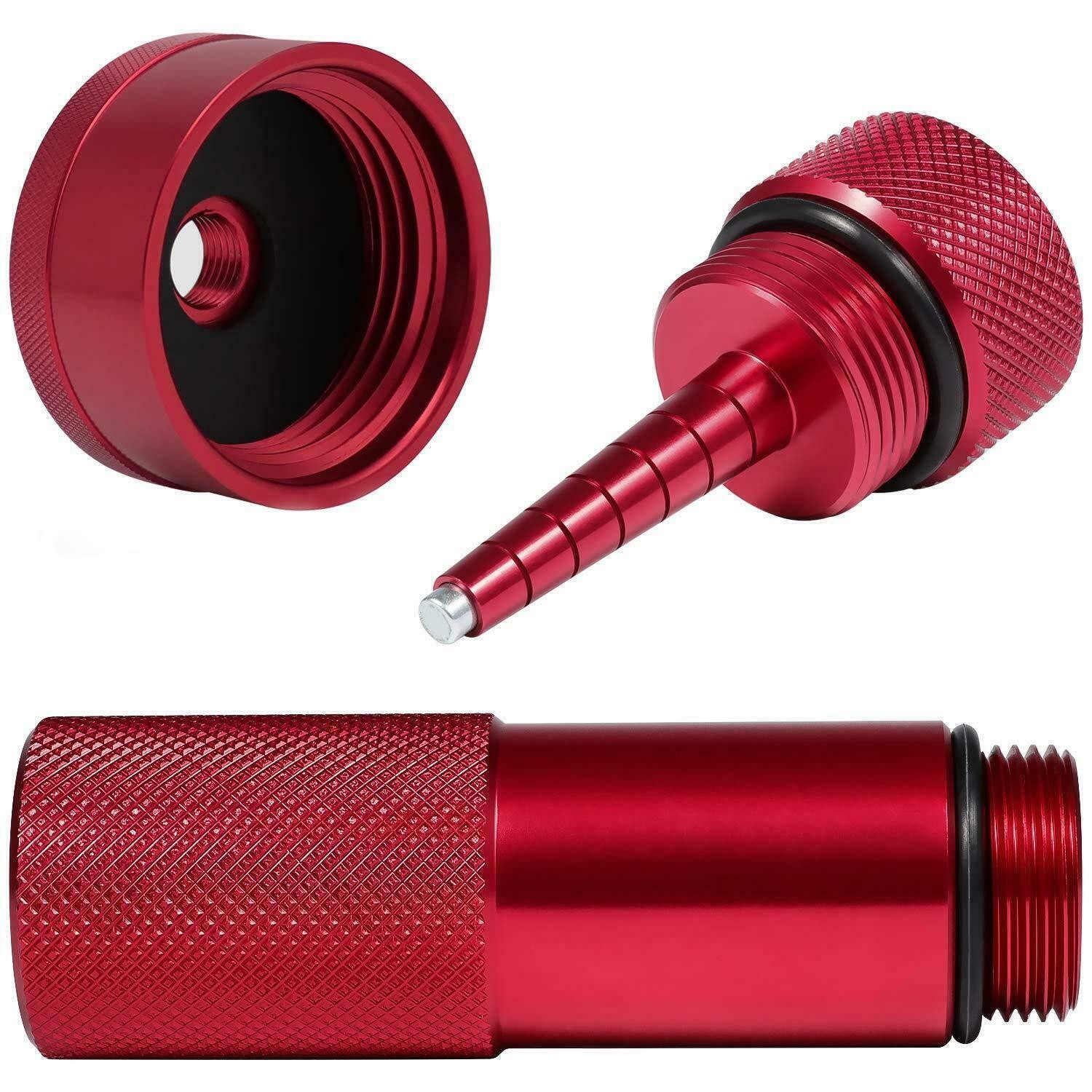 Red Generator Aluminum Extended Run Gas Cap w/ Brass Funnel For Honda EU2200i