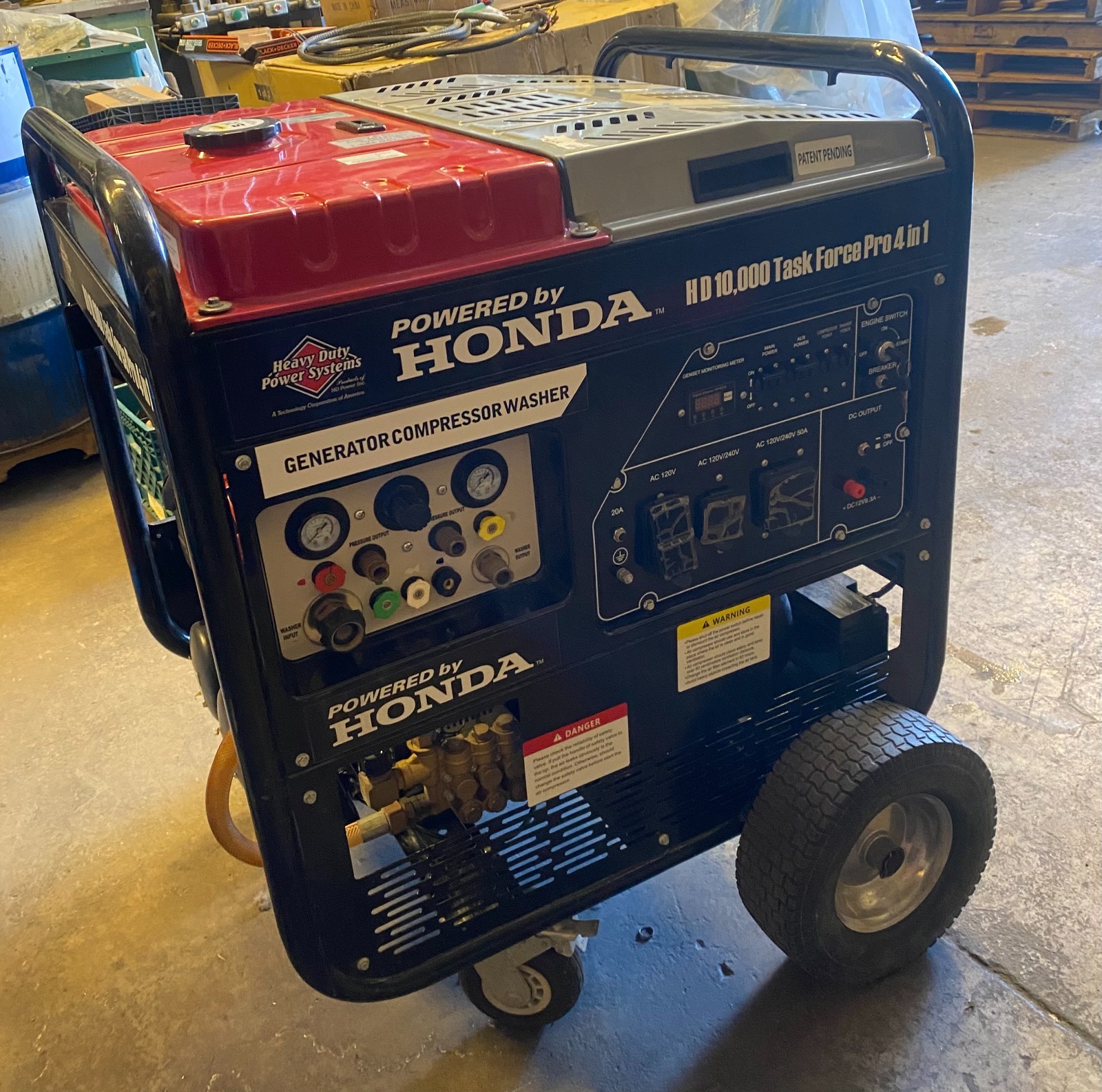 HD10,000 Task Force Pro 4 in 1, Honda GX390 gas powered generator
