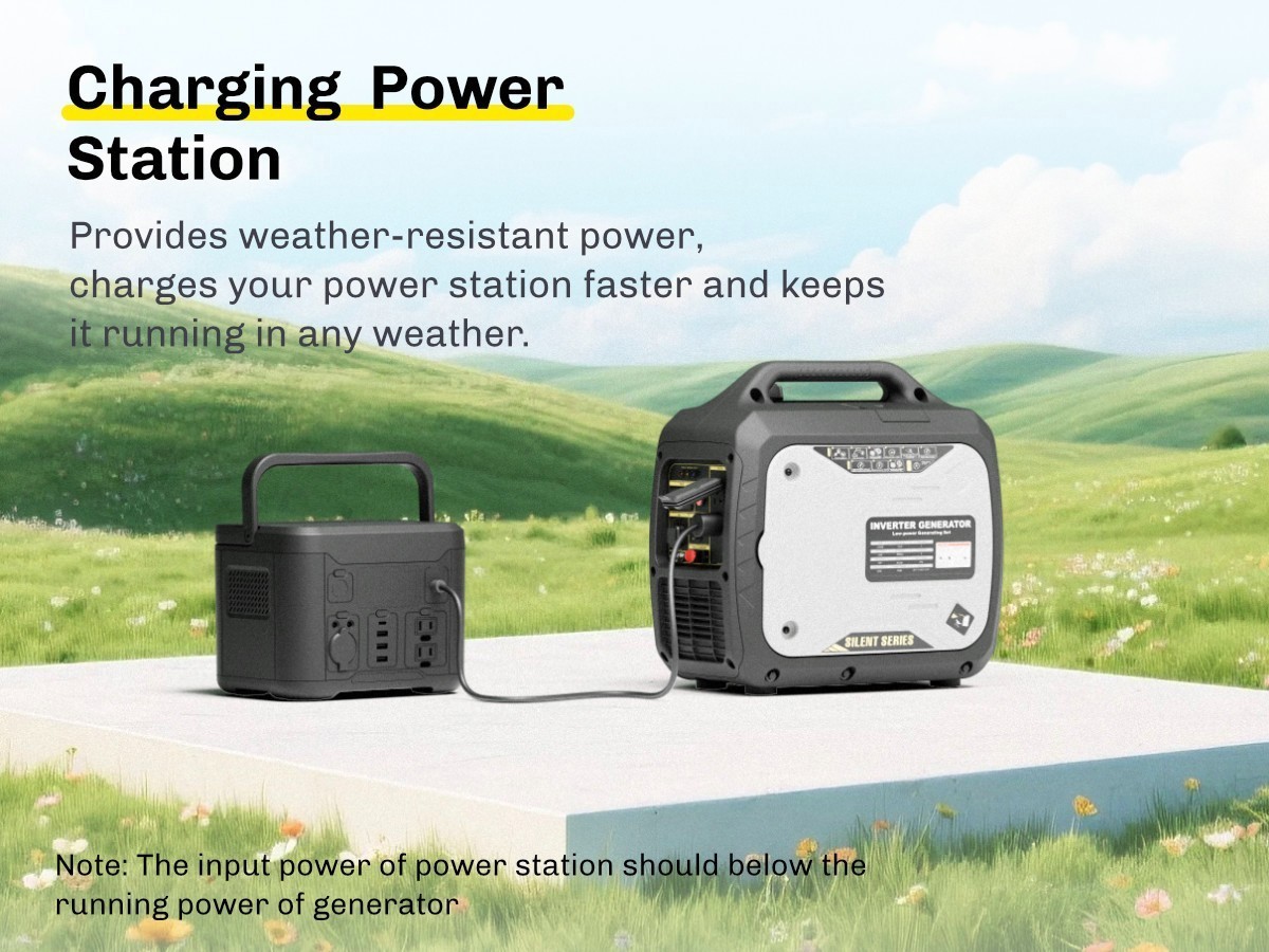 2300W Portable Inverter Generator Gas Power 4-Stroke For Home Backup Job Sites