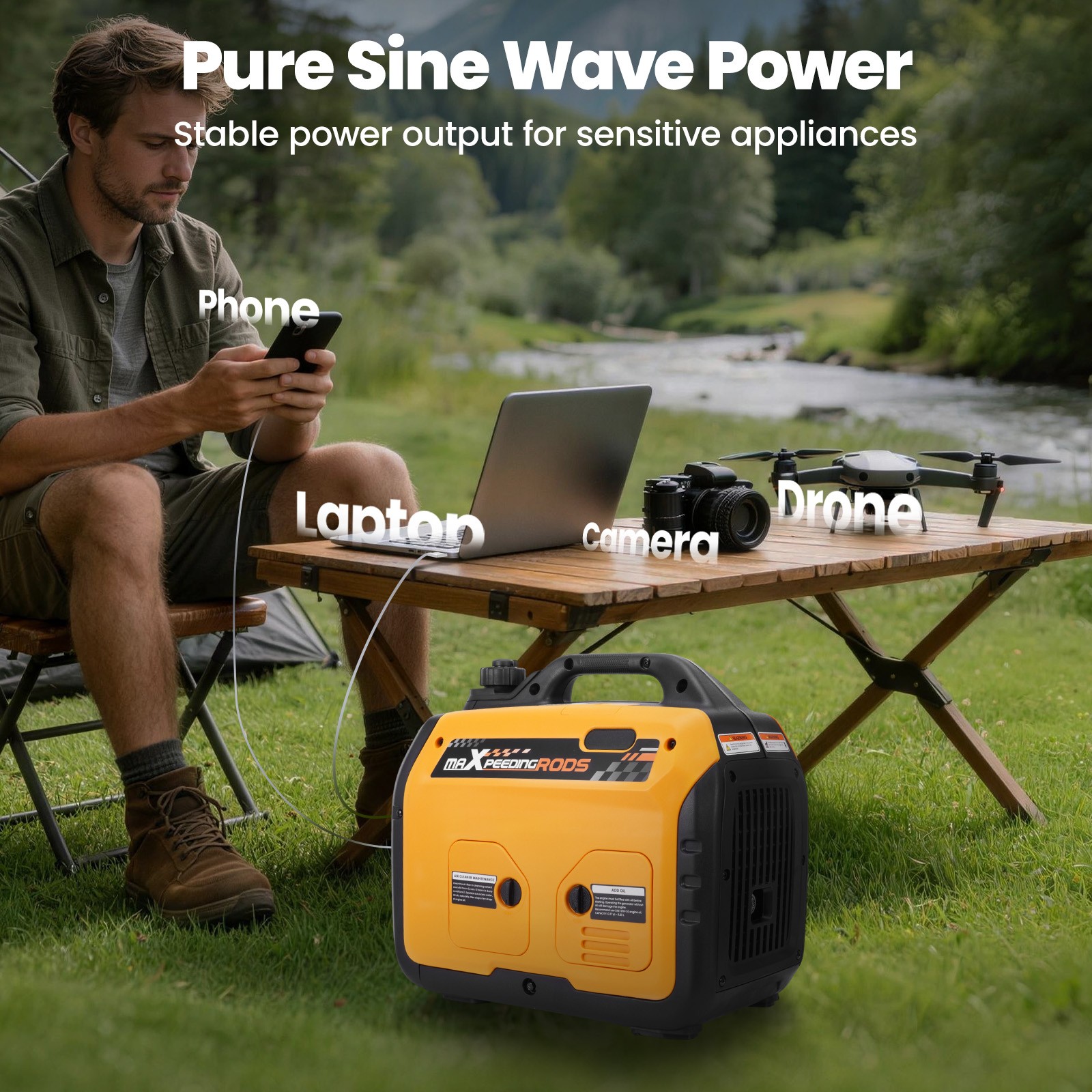 Dual Fuel 2.5KW Inverter Generator for Home Blackout with Low Oil LED Alert