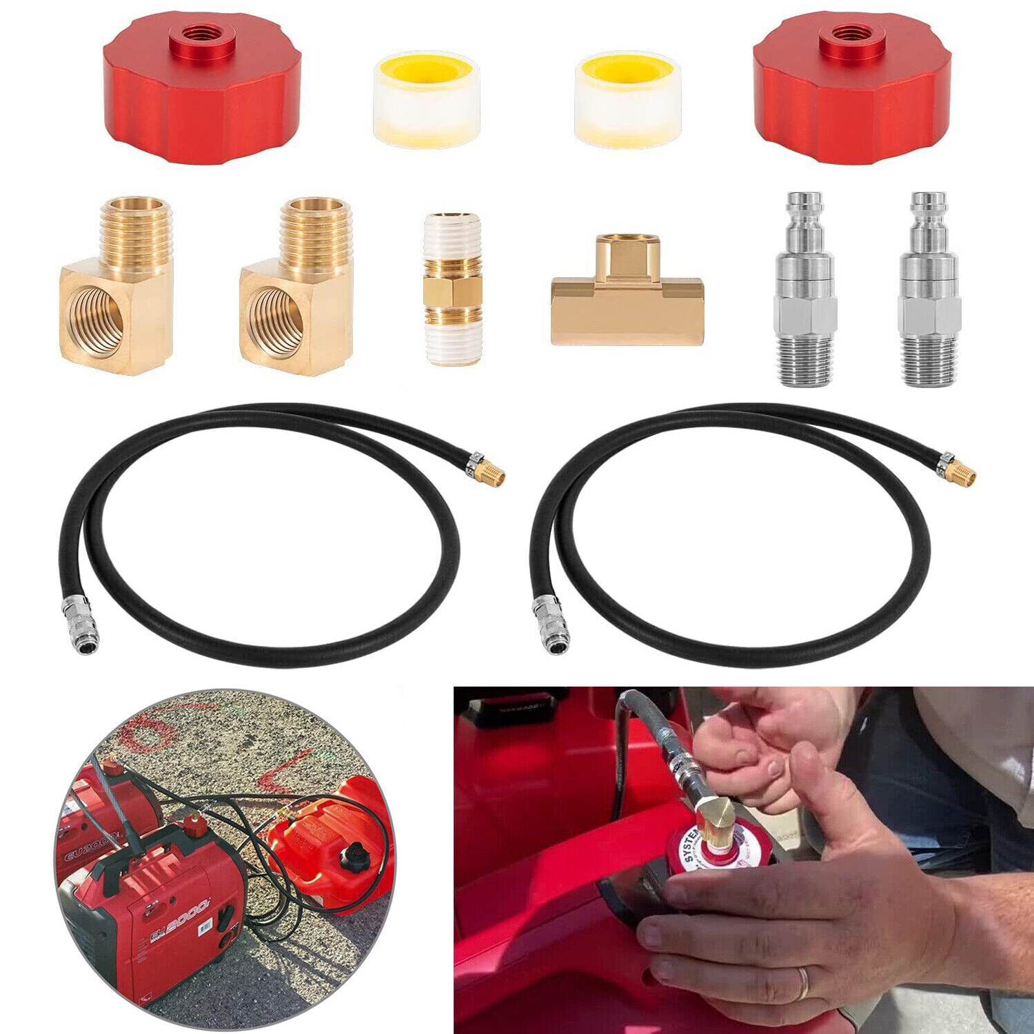 HND1.2CD for Bergs II Dual System+Hose & Cap for Honda Polaris Champion-12PCS