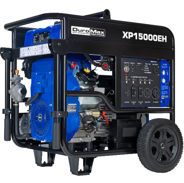 DuroMax 15,000-W Portable Hybrid Dual Fuel Powered Generator with Electric Start