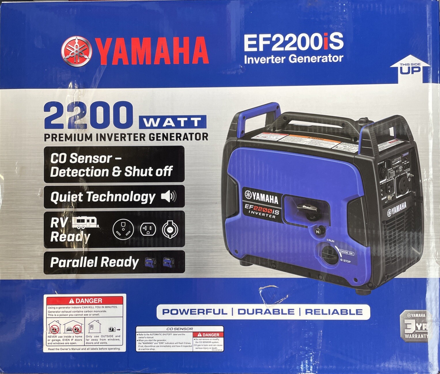 Yamaha EF2200IS 2200 watt Quiet Run Inverter Generator RV Ready New In Box
