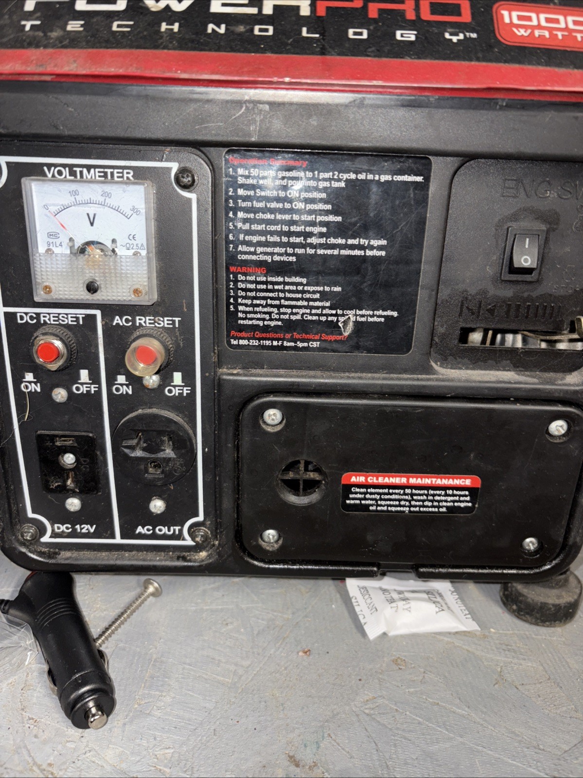 Power Pro Technologies 1,000 Watt Portable Gas Powered Generator – #56101