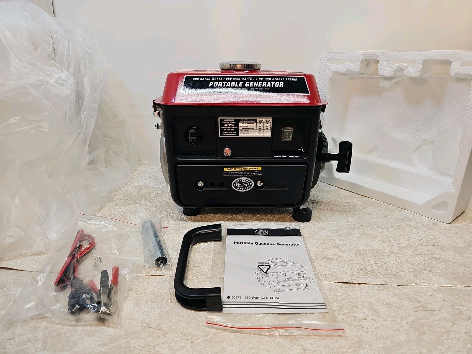 Portable Gasoline Generator 50576-950-800 R Watt 2 HP Two stroke engine 3600RPM