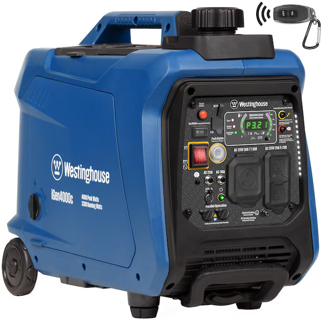 Westinghouse iGen4000c Remote Electric Start 4000 Starting / 3300 Running Watt G
