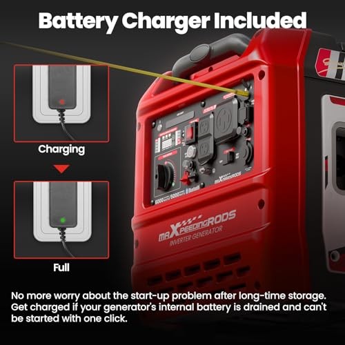 6000 Watt Portable Inverter Generator with Bluetooth MXR6000GT+Gas+App Control