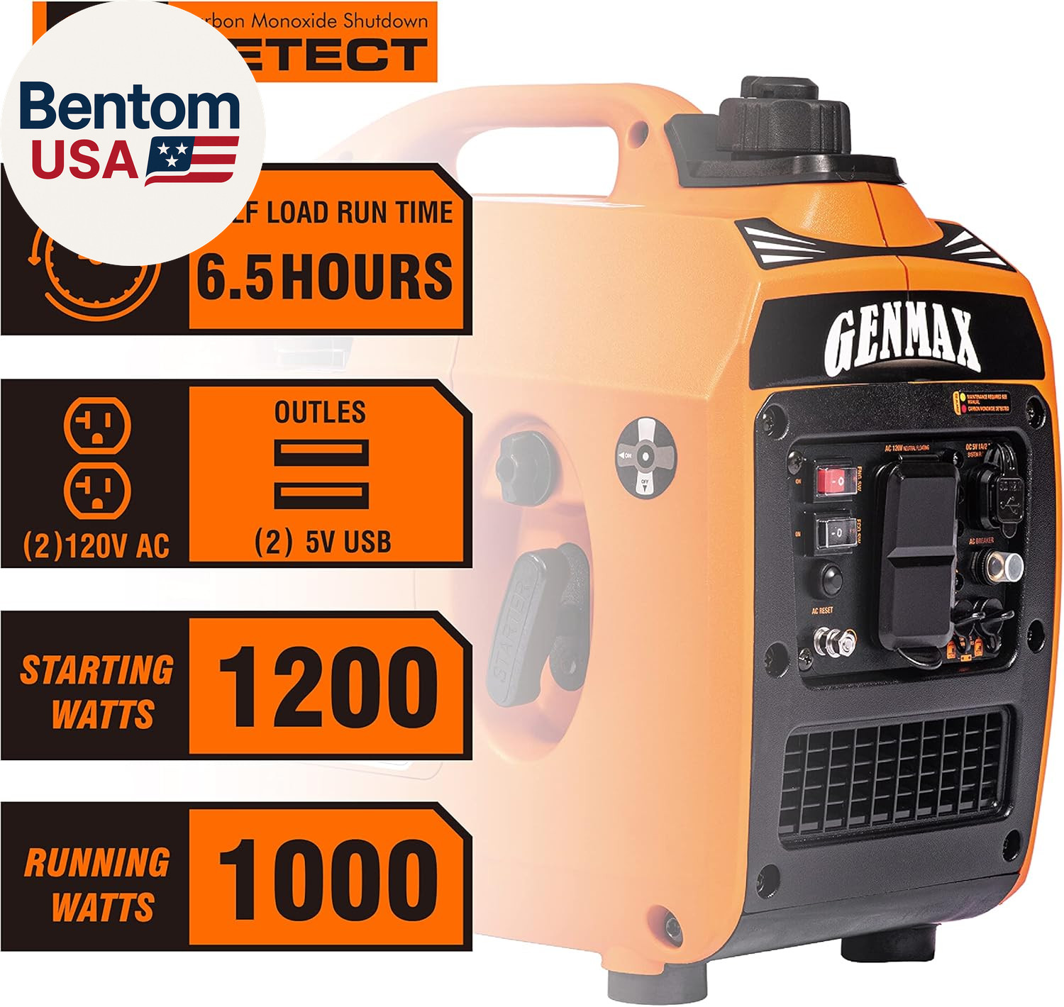 Generator，Epa Compliant, Eco-Mode Feature, Ultra Lightweight for Backup Home Use