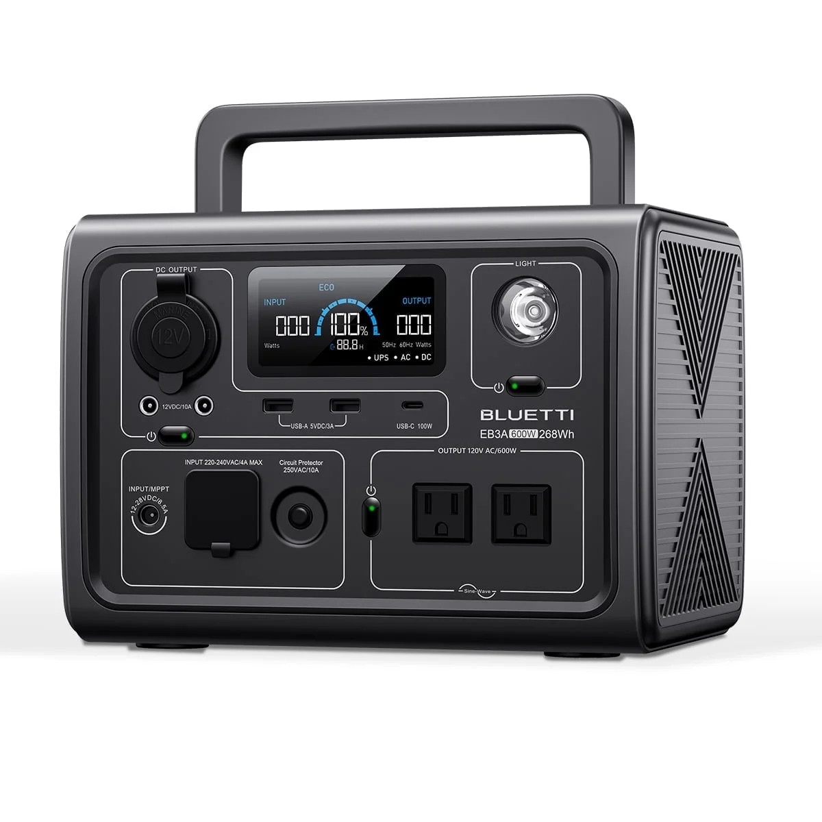 EB3A Portable Generator on Sale,600W Solar Generator, 268Wh Lifepo4 Power Statio