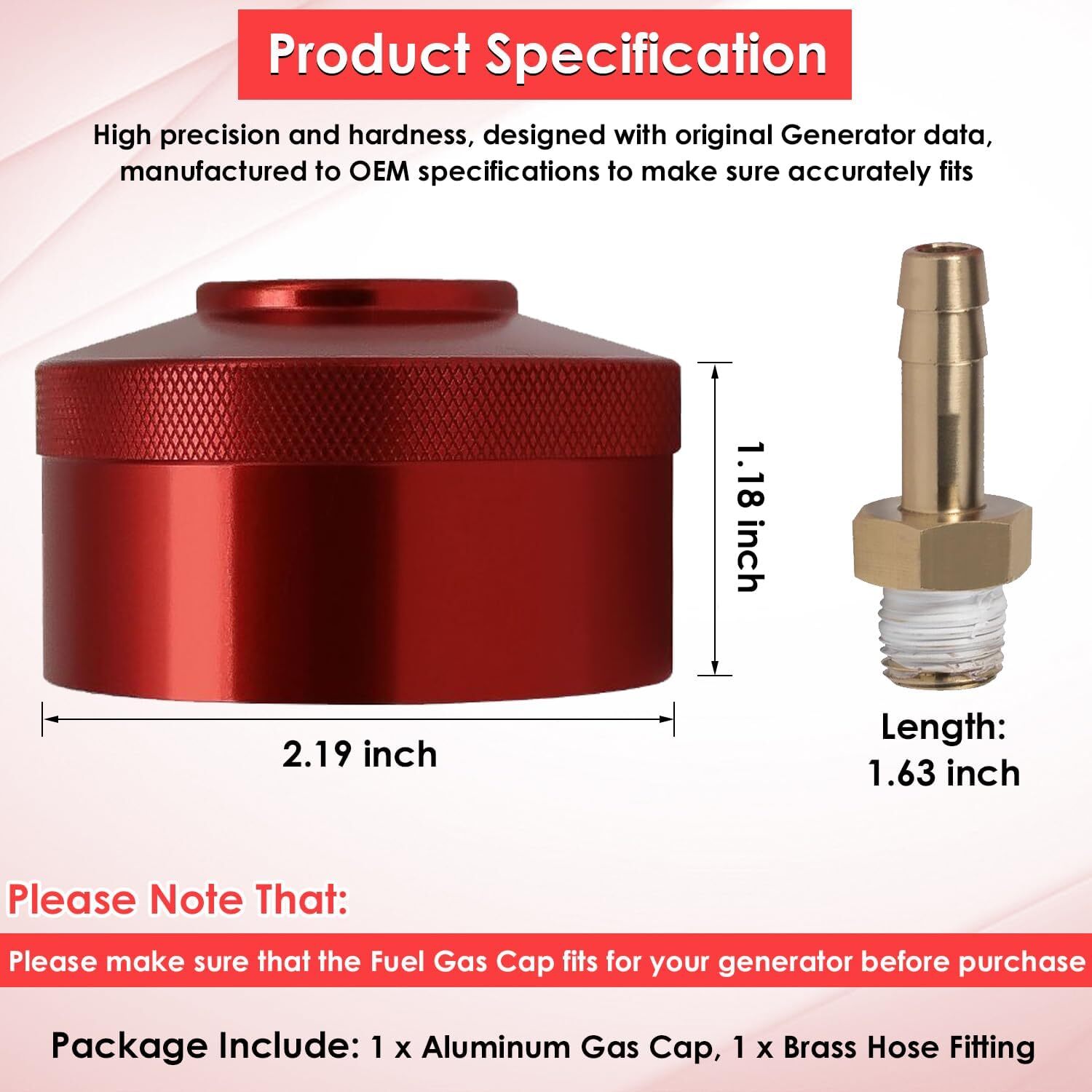 Upgrade Fuel Gas Cap w/Brass Hose for Honda EU2200i/EU1000i/EU2000i – Anti-Leak