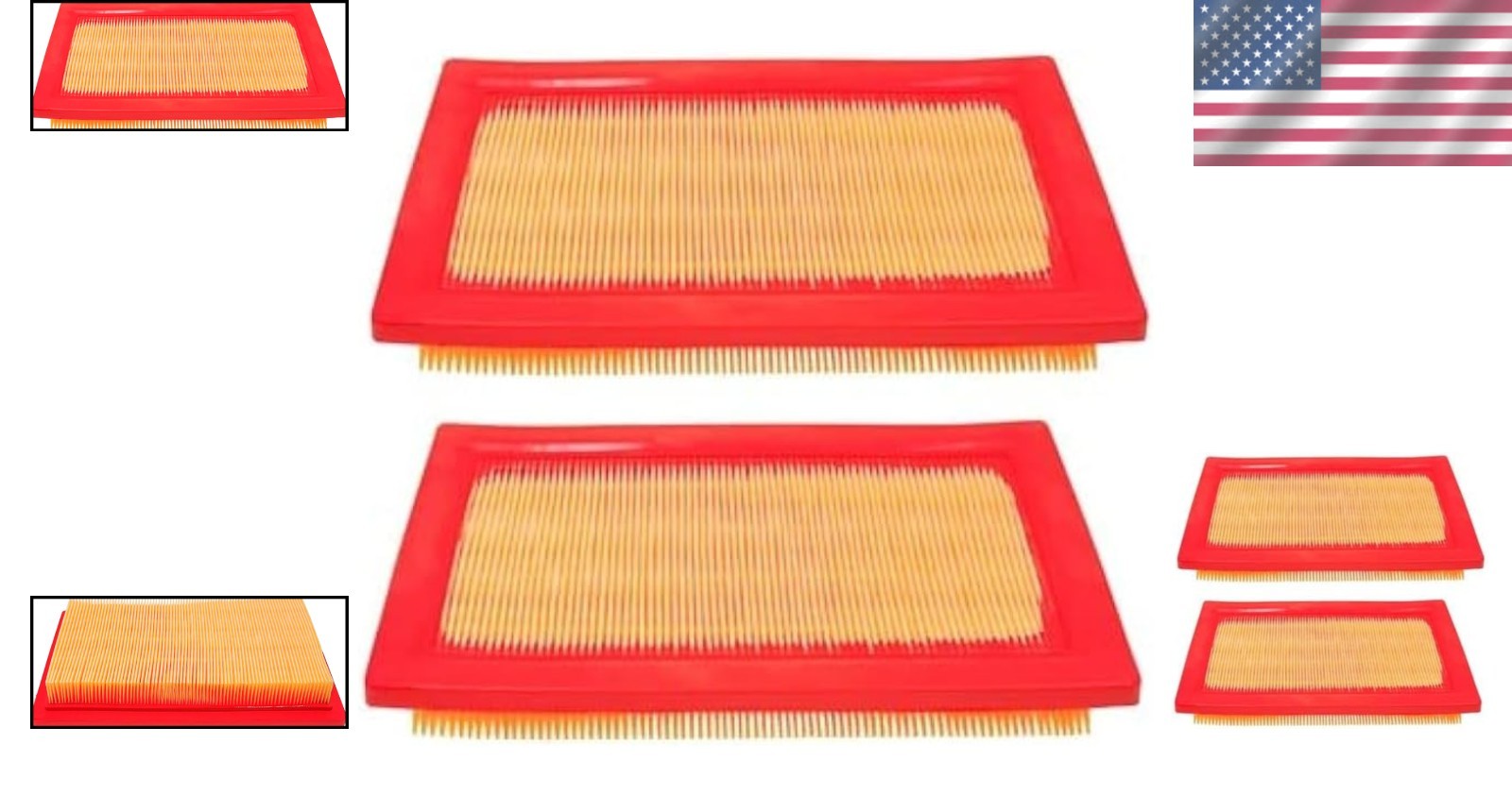 2 Pack 0J8478 Air Filter Replace Generac 0J8478S Fits Rectangle 14kW FAST SHIP