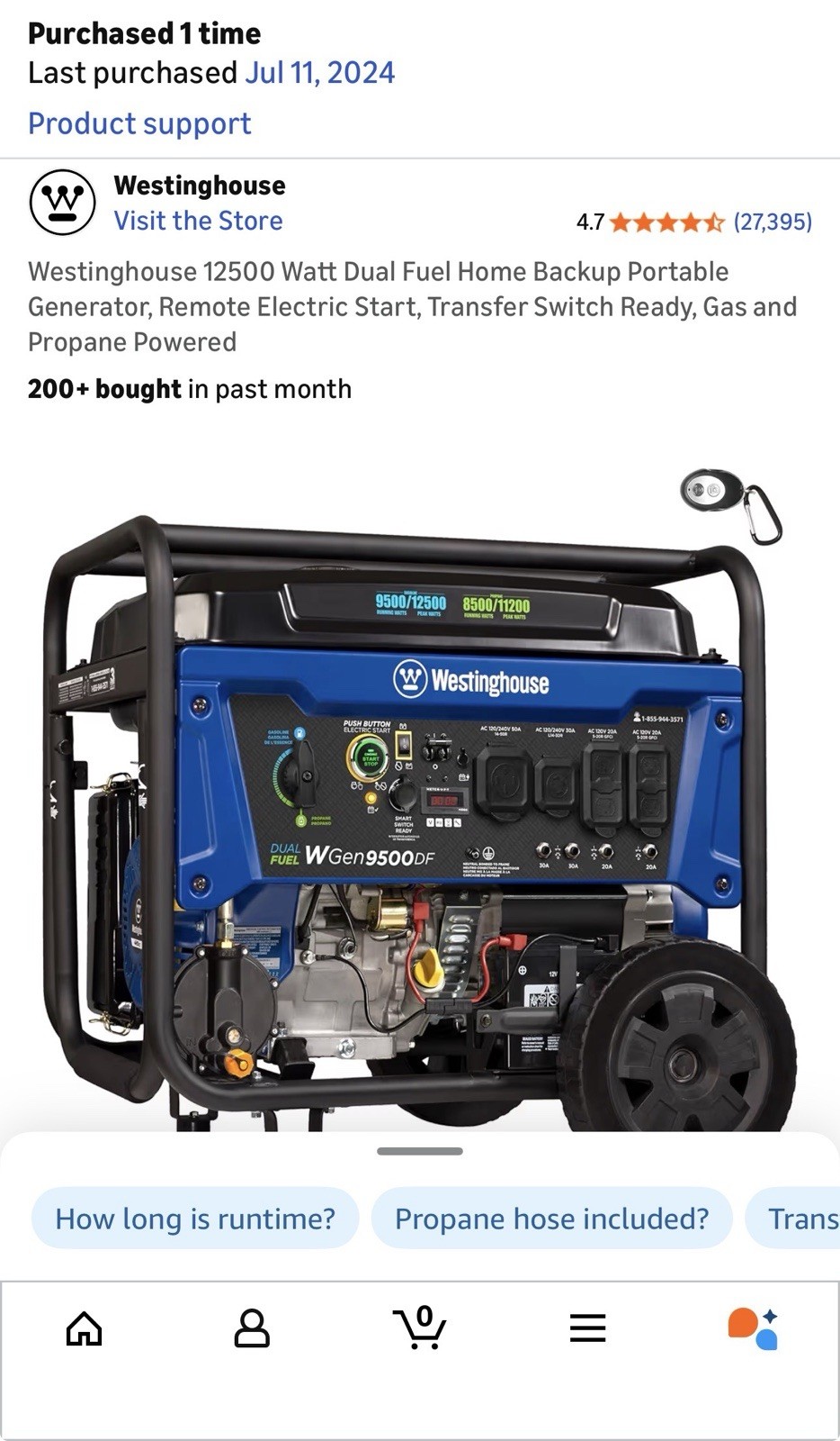 12,500w Generator Brand New Never Used. Pick Up Only SE Houston 77058