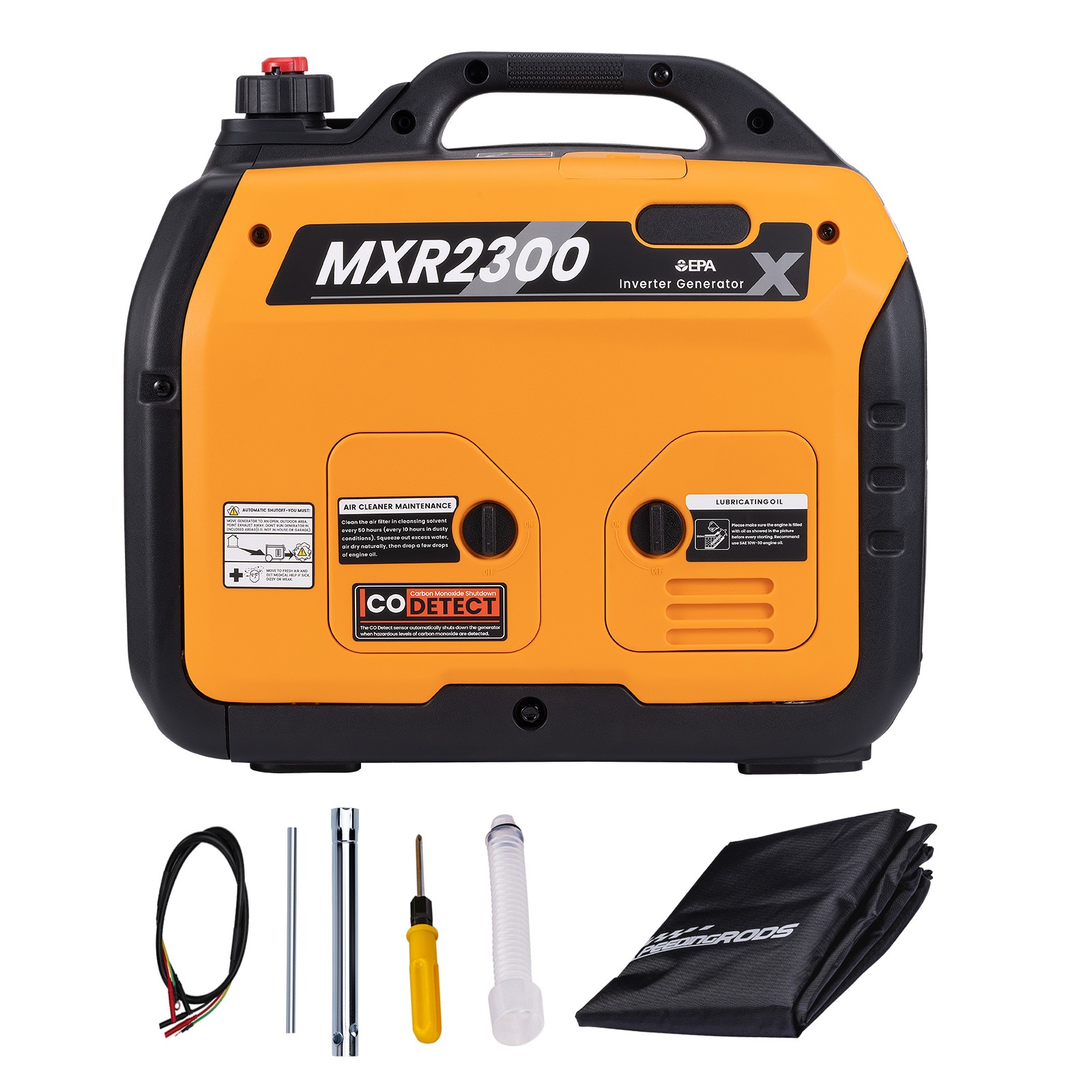 Gas Powered 2300 Watt Portable Inverter Generator Super Quiet 58 dB Home Backup