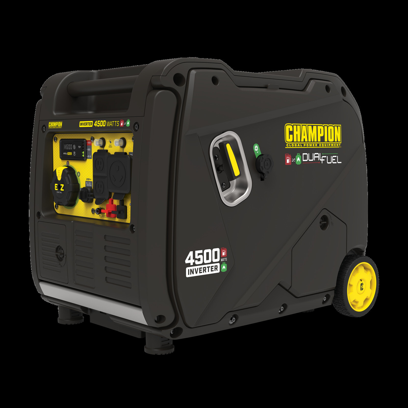 Champion 4,500-W Portable Hybrid Dual Fuel Inverter Generator w/ Electric Start