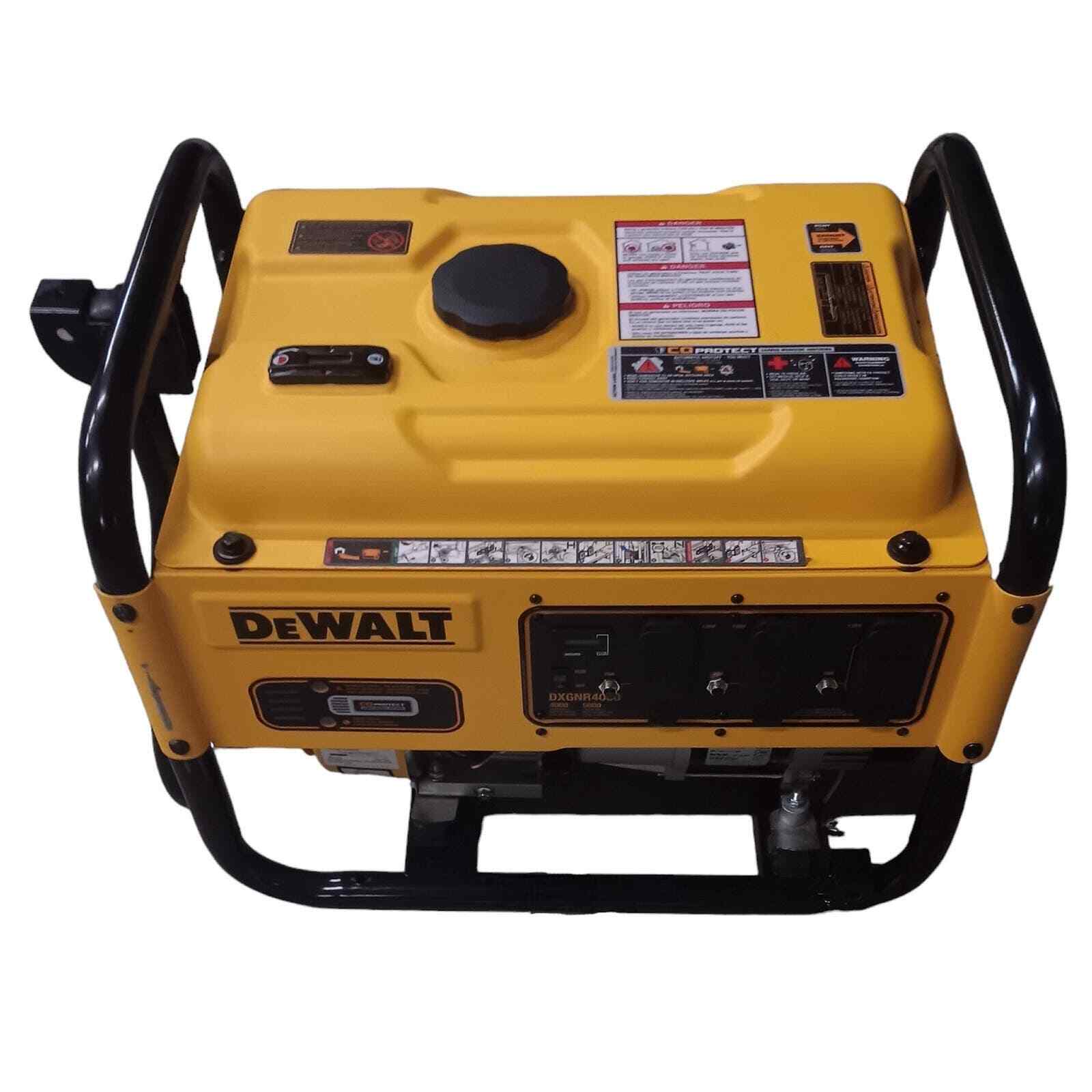 DEWALT 4000-Watt Manual Start Gas-Powered Portable Generator, DXGNR4000