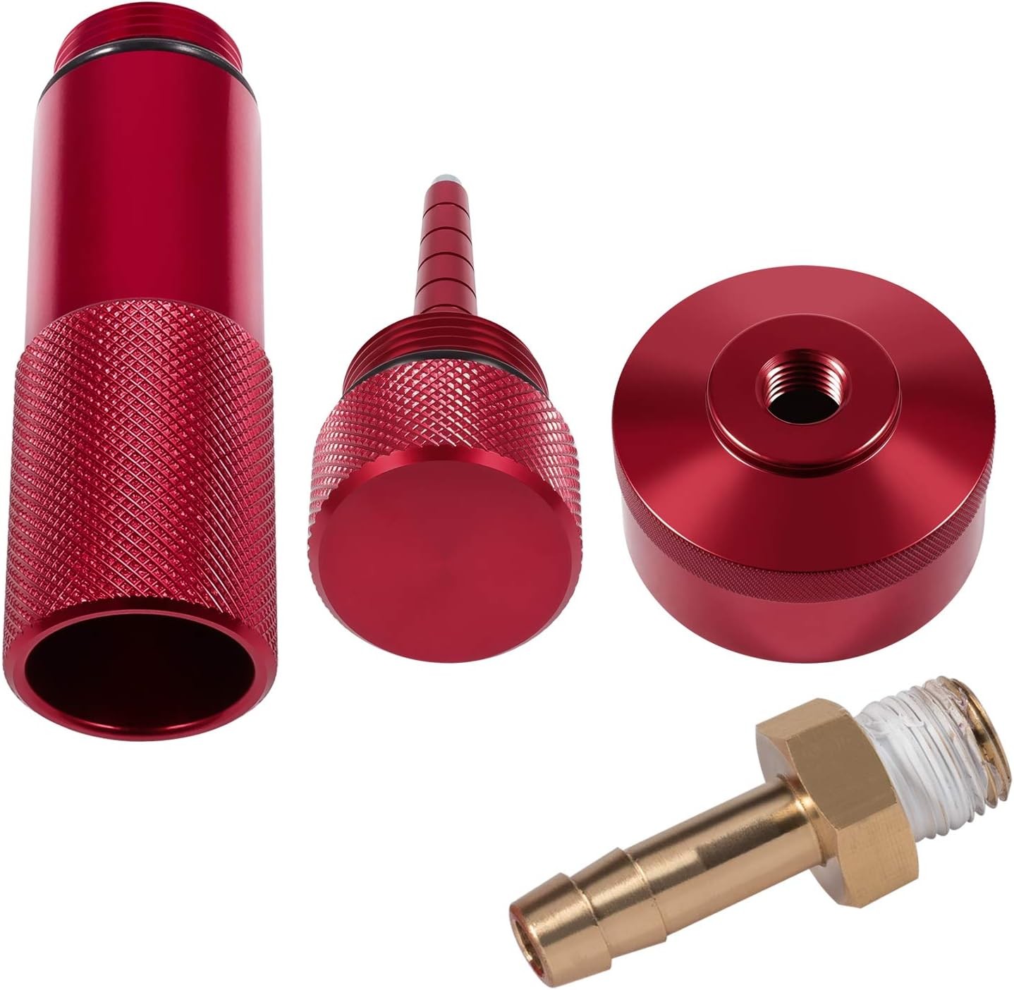 Generator Aluminum Extended Run Gas Cap with Brass Funnel for Honda EU2200i Red