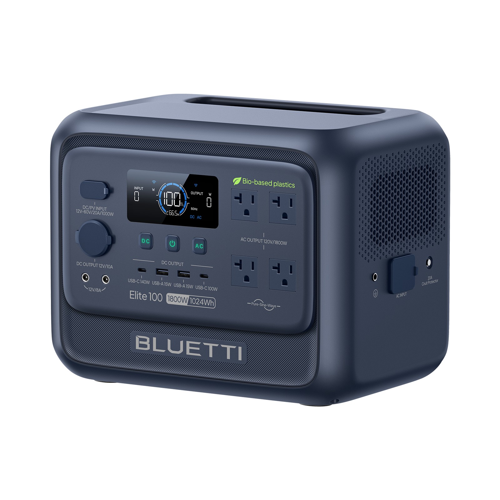 BLUETTI Elite 100 V2 Bio-based 1024Wh 1800W Portable Power Station for Travel