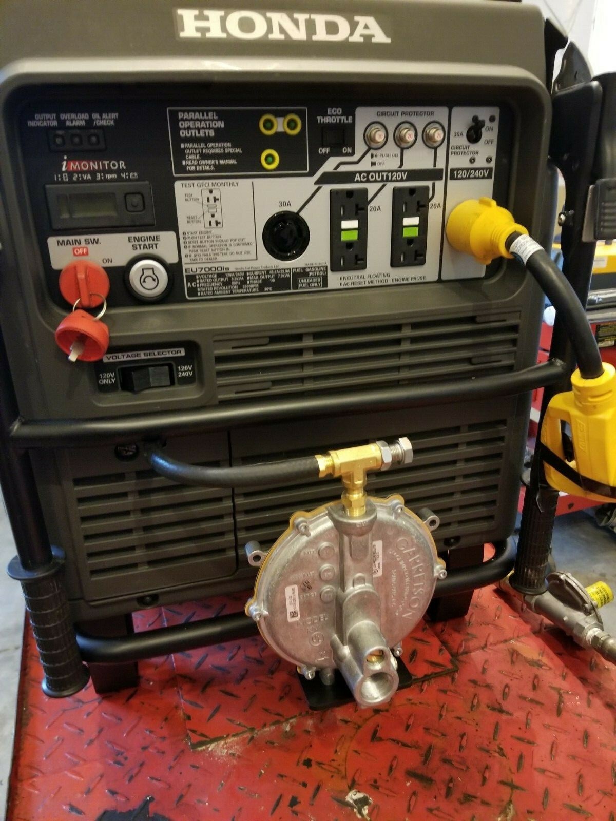 Honda EU7000is Tri-Fuel Propane LP Natural Gas Gasoline Generator Conversion Kit