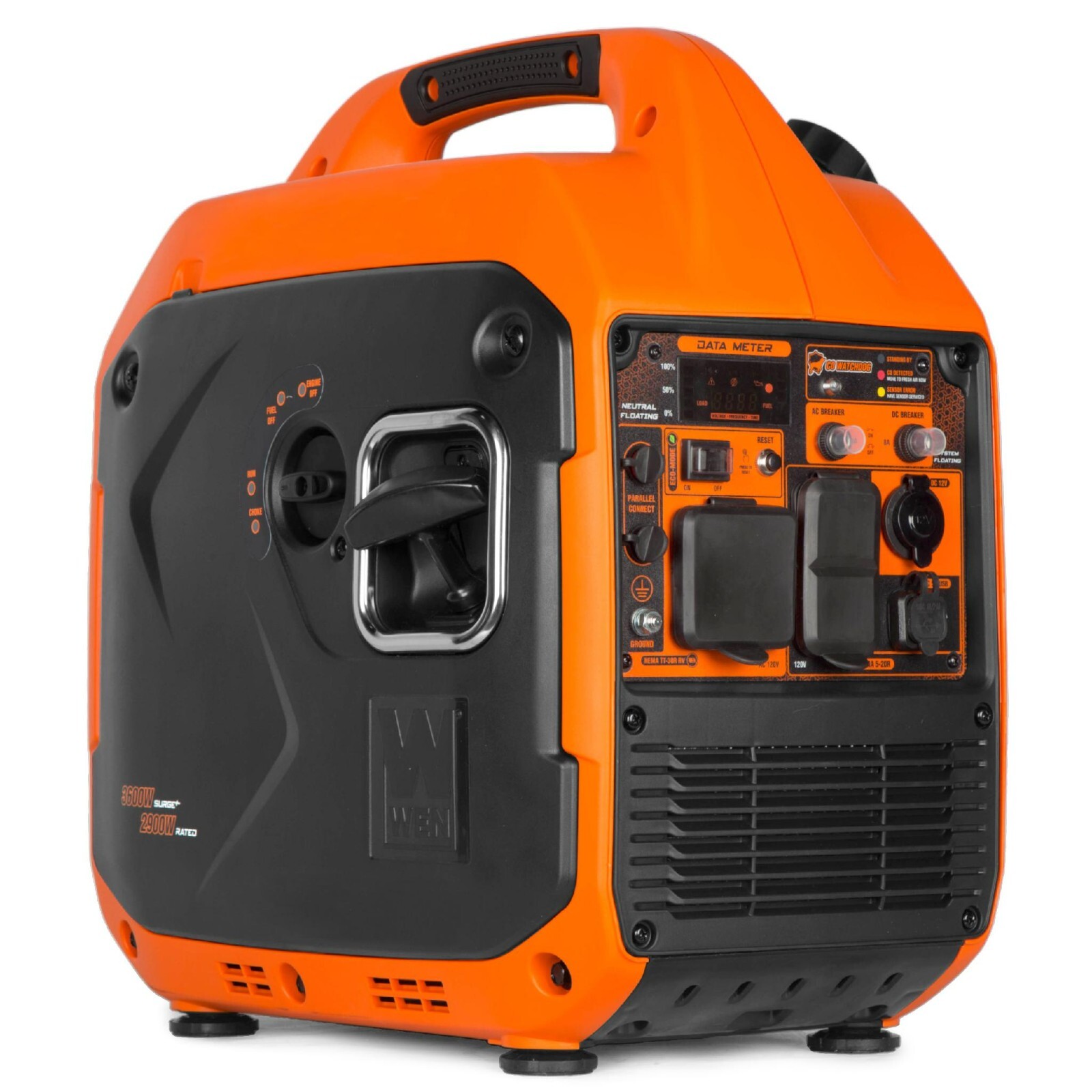 WEN 56360iX 3600W Portable Inverter Generator, RV-Ready/Fuel Shut Off, CO Sensor