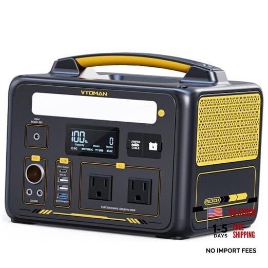 Portable Power Station 600W, 299Wh Solar Generator LiFePO4 Battery Jump 600X