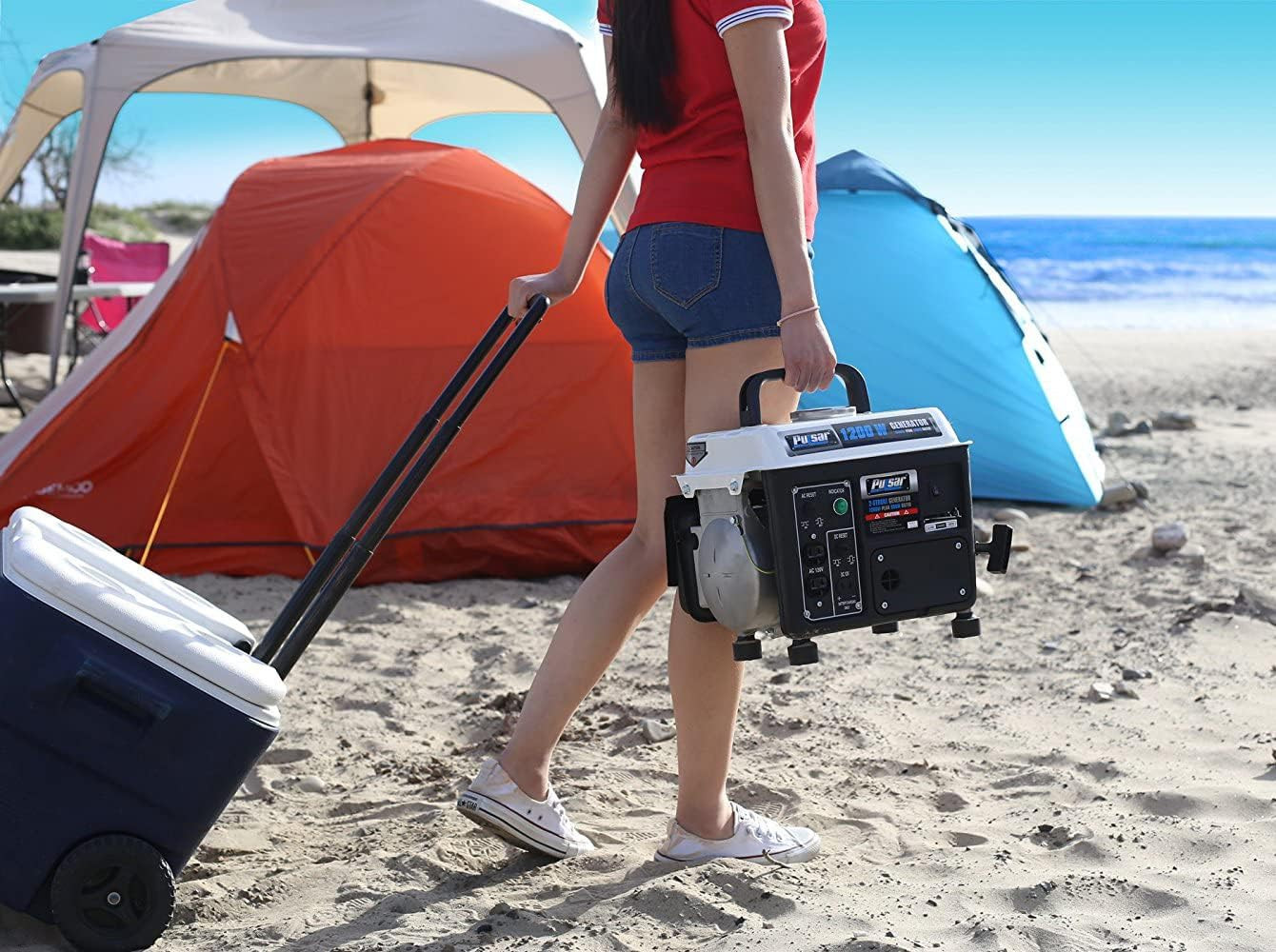 LA MEJOR Planta Generador De Luz Electrica De Gasolina 2 Ciclos 1200W Portatil..