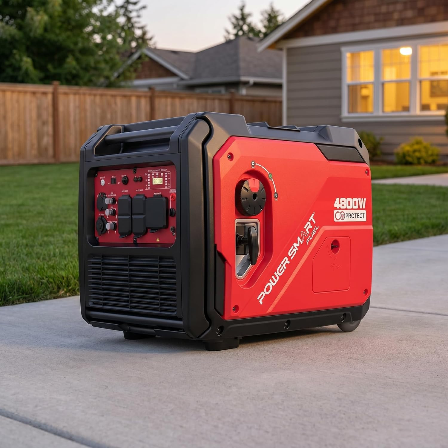 4800W Portable Inverter Generator,Parallel Ready&Electric Start Super Quite Gas