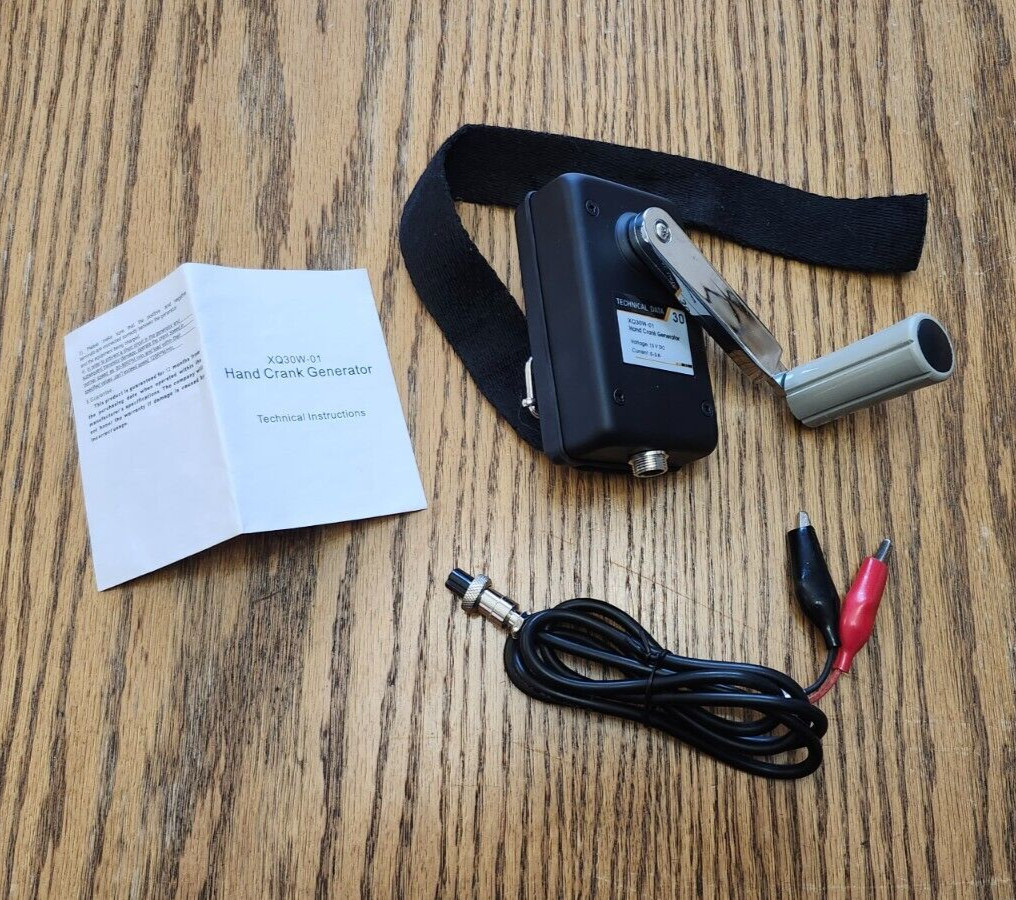 Hand Crank Generator 30w, 15V DC, 0-3A, XQ30W-01 – Open Box