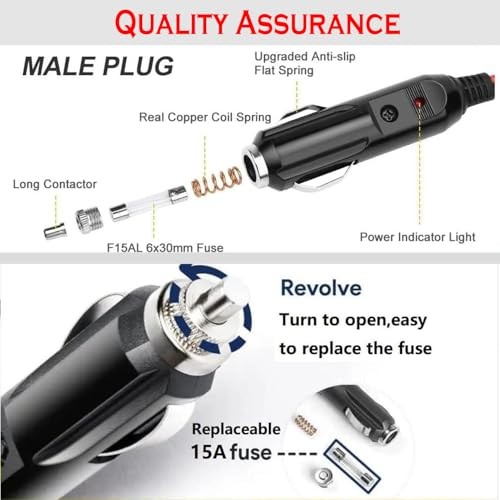 Car Charging Cable for Jackery Portable Power Station Explorer 3000 2000 1500