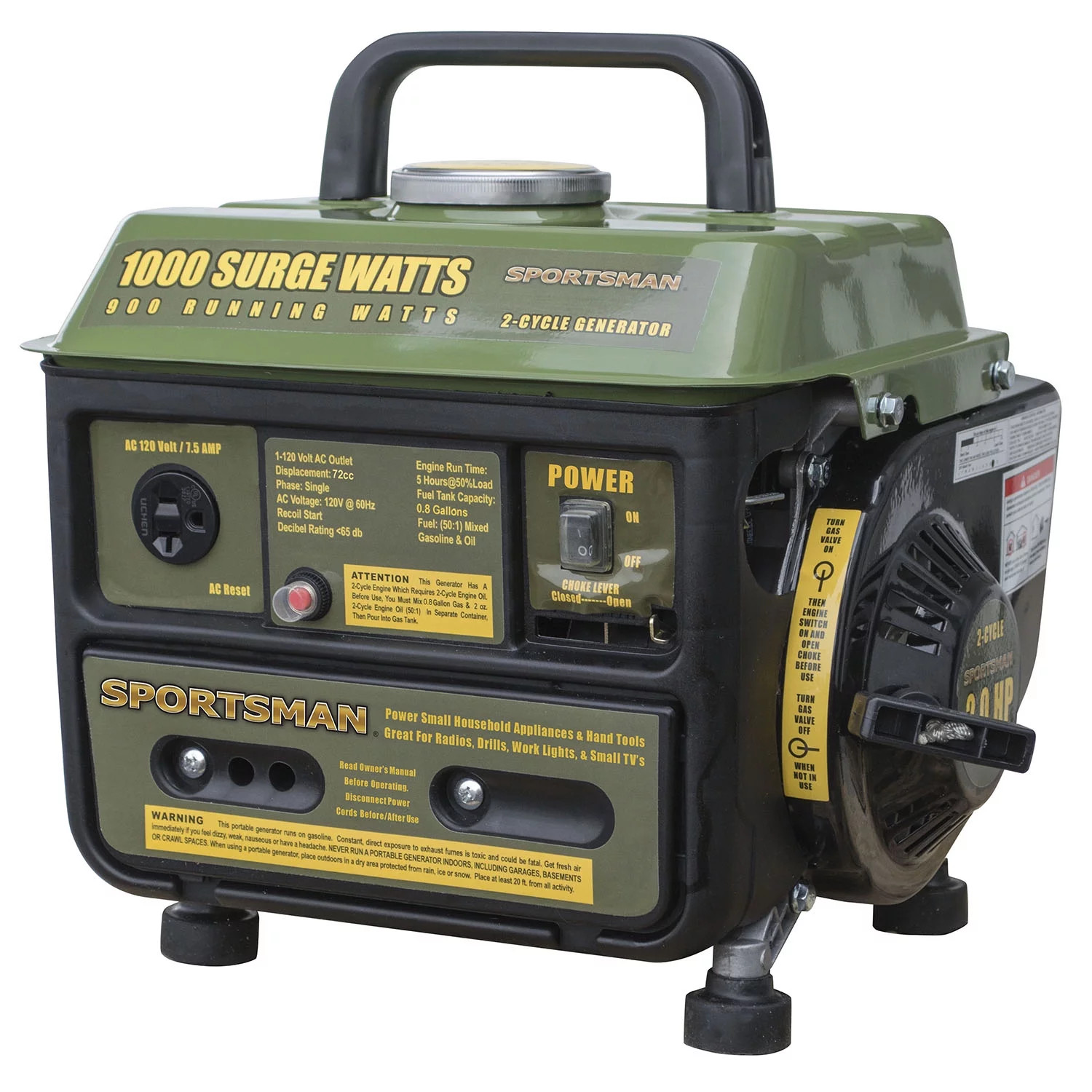GAS GENERATOR 1000/900-Watt 2-Cycle 2 HP