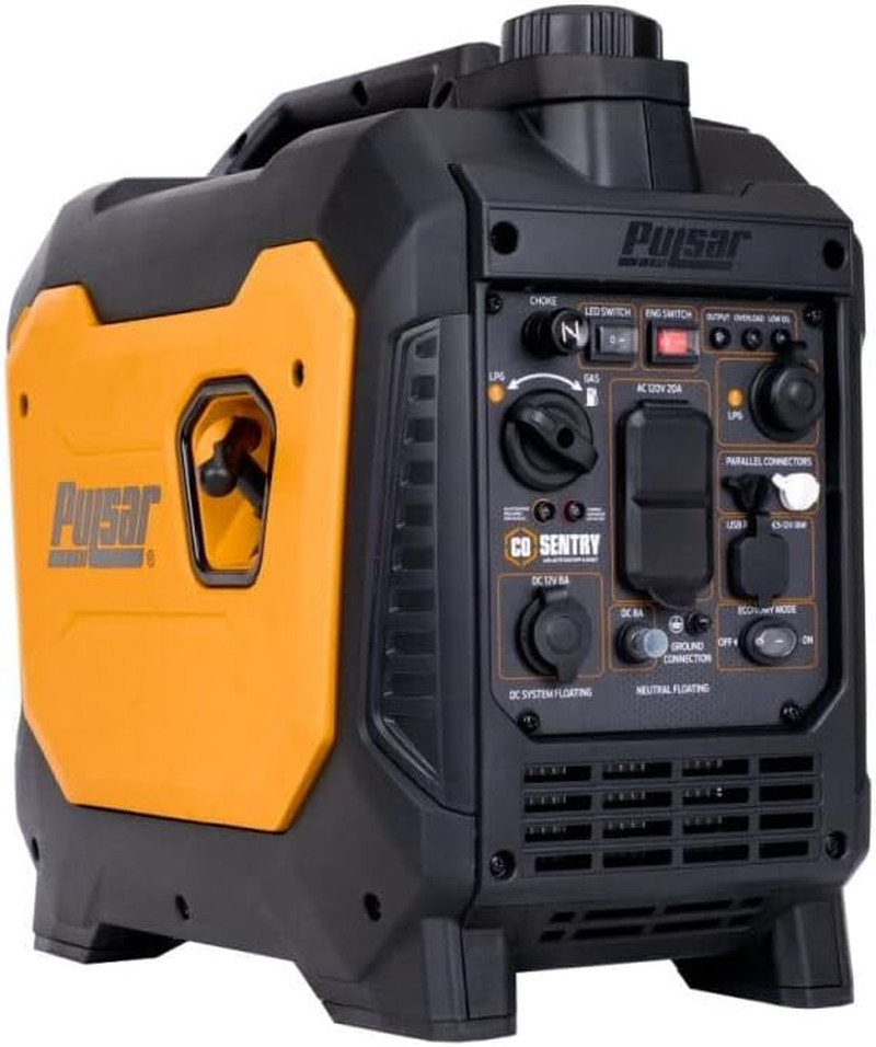 Pulsar 2700 Watt Portable Inverter Generator, Dual Fuel Gasoline & Propane, CO S