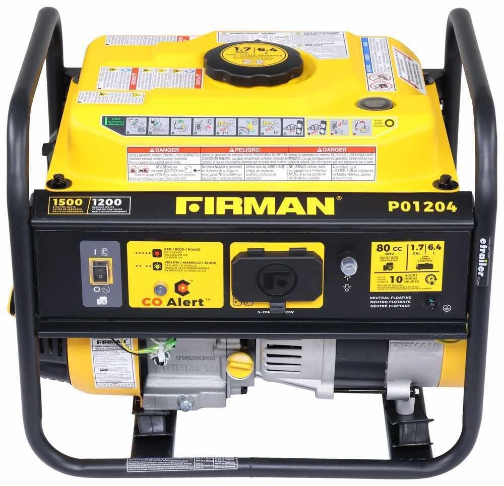 Firman 1500W Portable Gas Generator 1200W RV Camping Manual Start