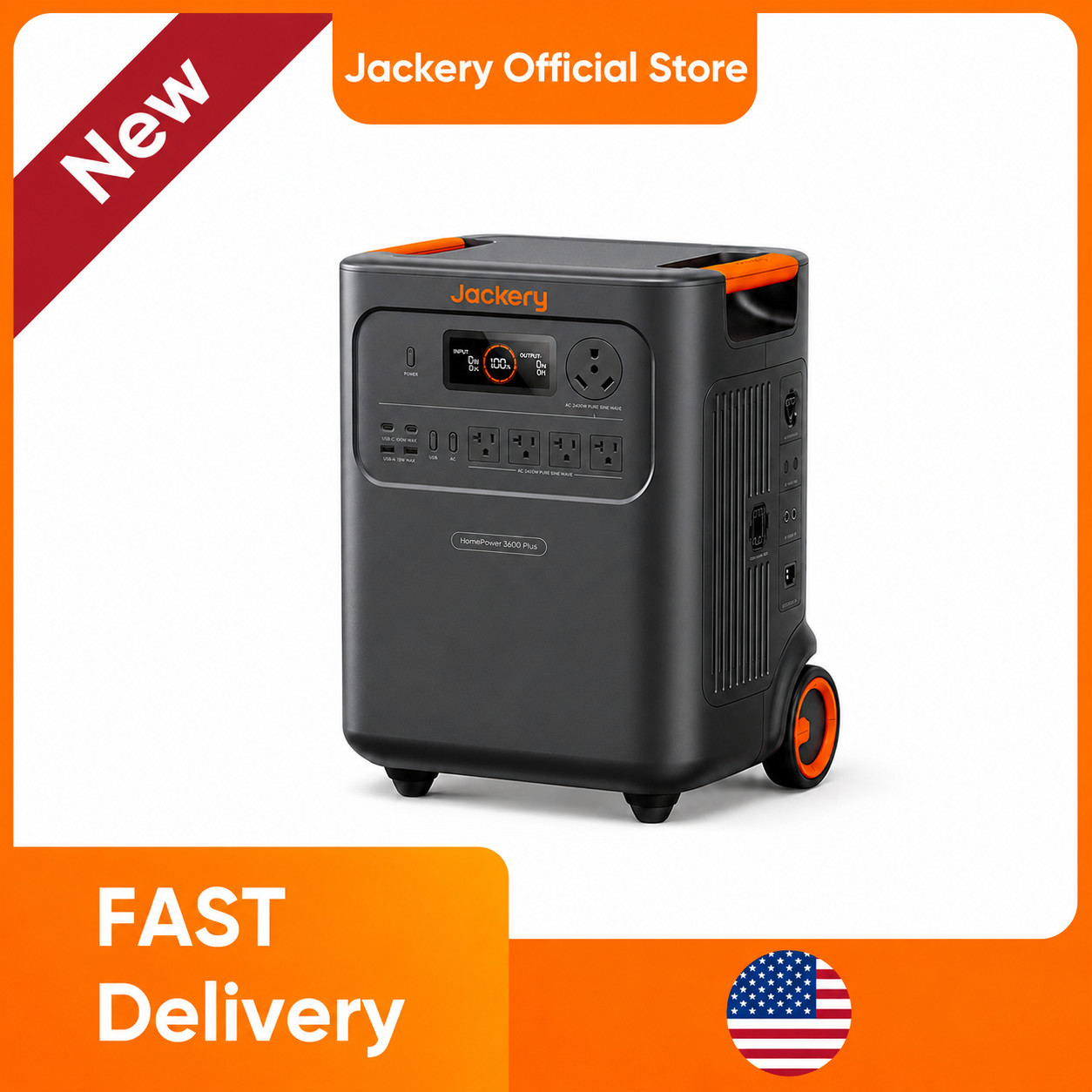 Jackery HomePower 3600 Plus Portable Power Station 3580Wh 3600W Solar Input