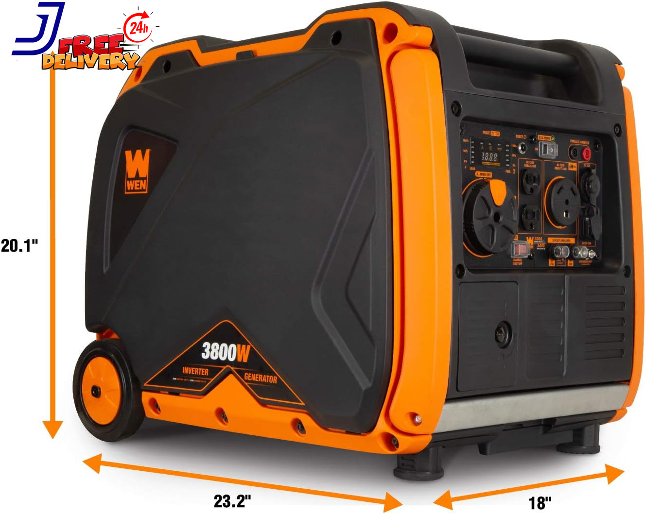 3,800-W Portable RV Ready Gas Powered Inverter Generator with Electric Start