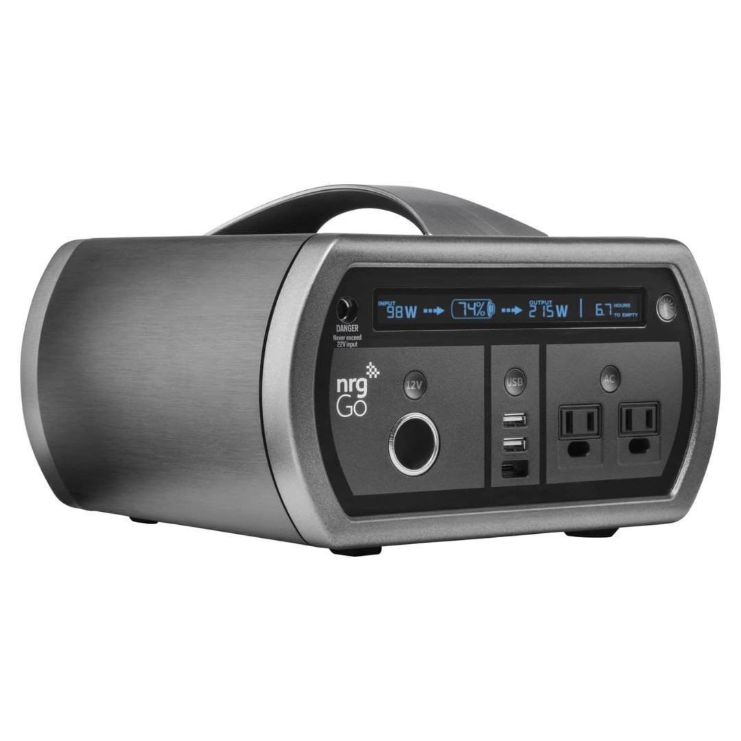 nrgGo 400 Portable 500wh Black and Gray 1200W Surge Power Station