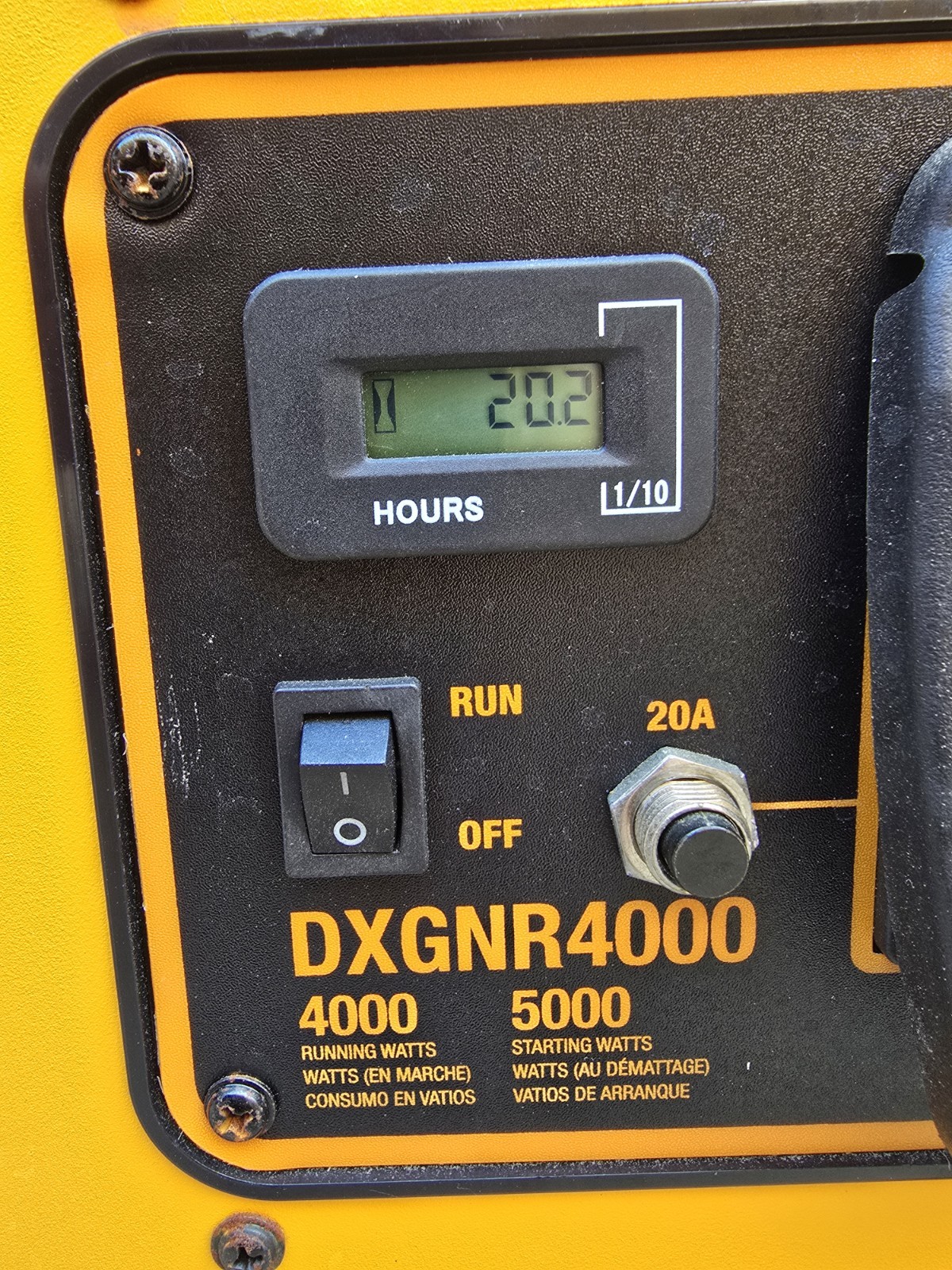 DEWALT DXGNR4000 Portable Gasoline Generator 4000W 5000W Yellow/Black Metal