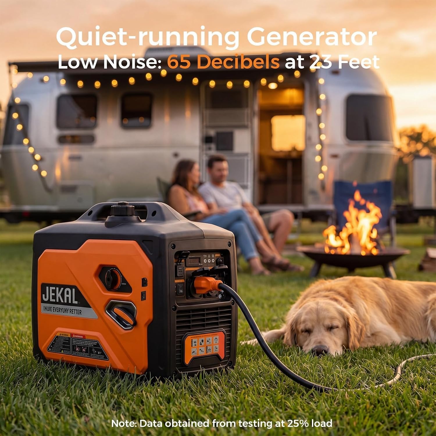 Portable Generator 2800W Peak Gasoline Inverter Compact Quiet RV Camping Power