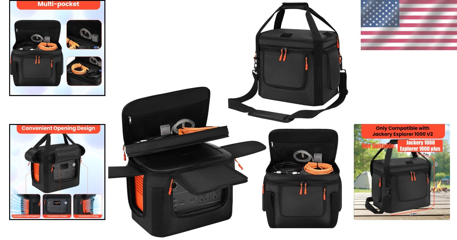 Portable Carrying Bag for Jackery Explorer 1000 V2 – Compact & Stylish