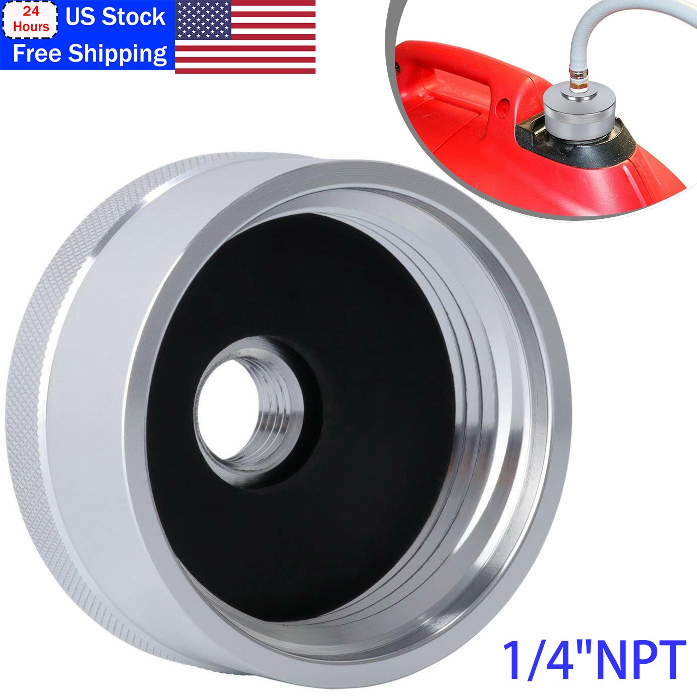 Extended Run Fuel Gas Cap For Honda Generator EU2000i EU1000i Fits 1/4″NPT Line