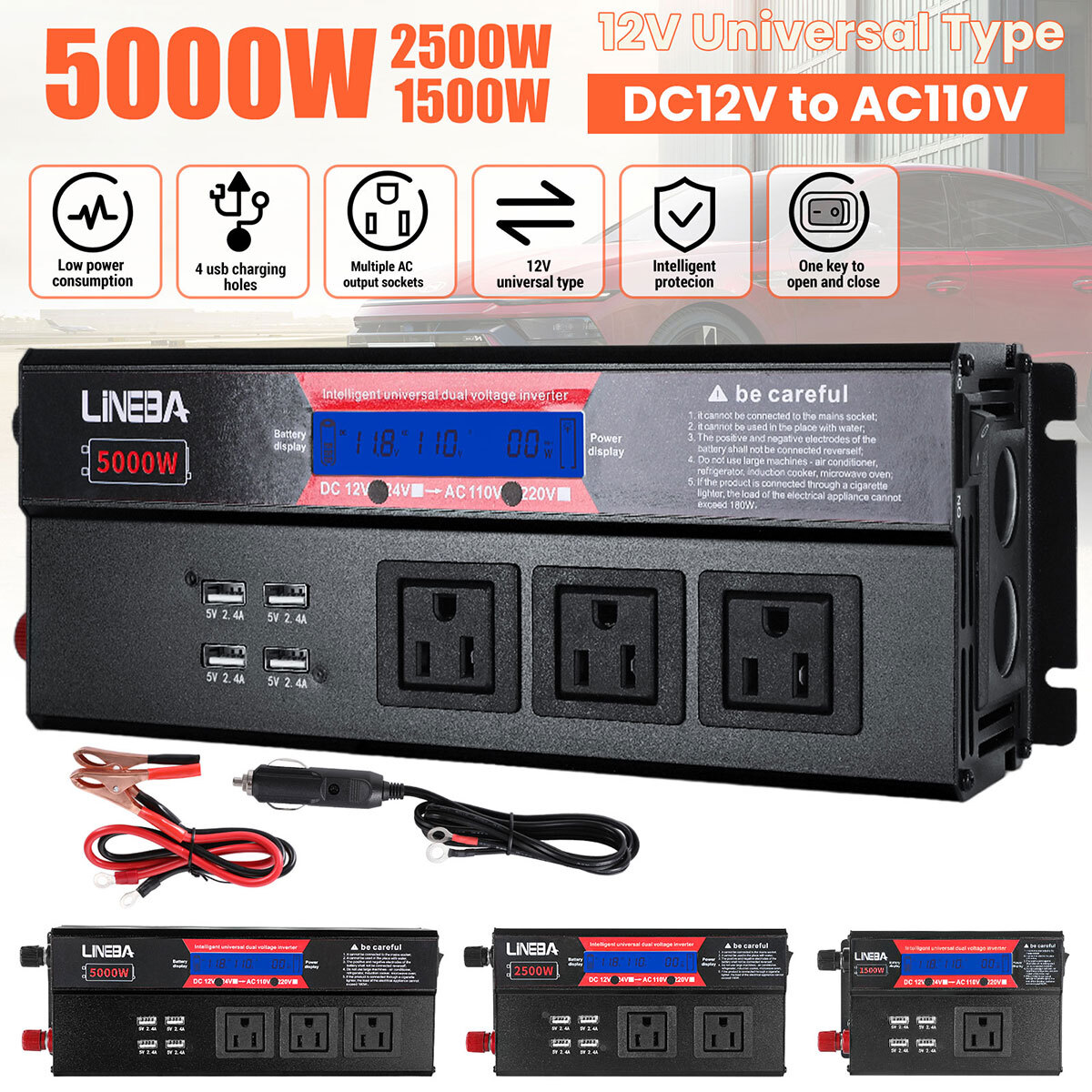 6000W Solar Power Generator Complete Solar Panel Kit 100A Home 110V Grid System