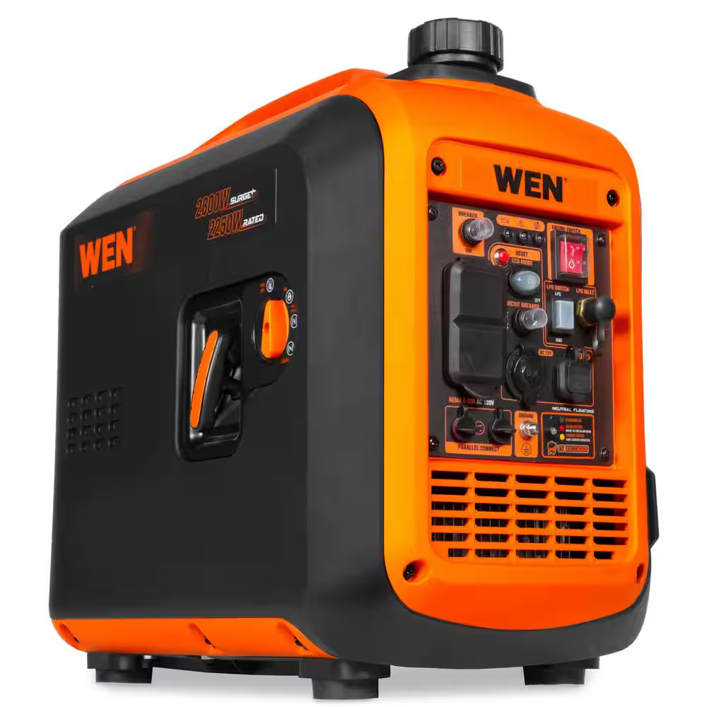 2800/2250-Watt Dual Fuel Inverter Recoil Start Generator, Quiet, Portable, Light
