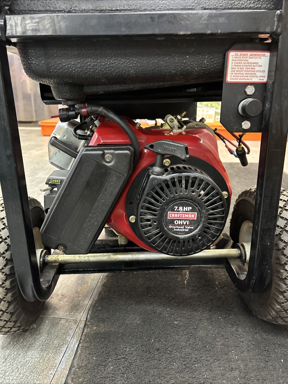 Craftsman Portable Generator 4200 Watts, Dolly Style Handle, Recoil Start