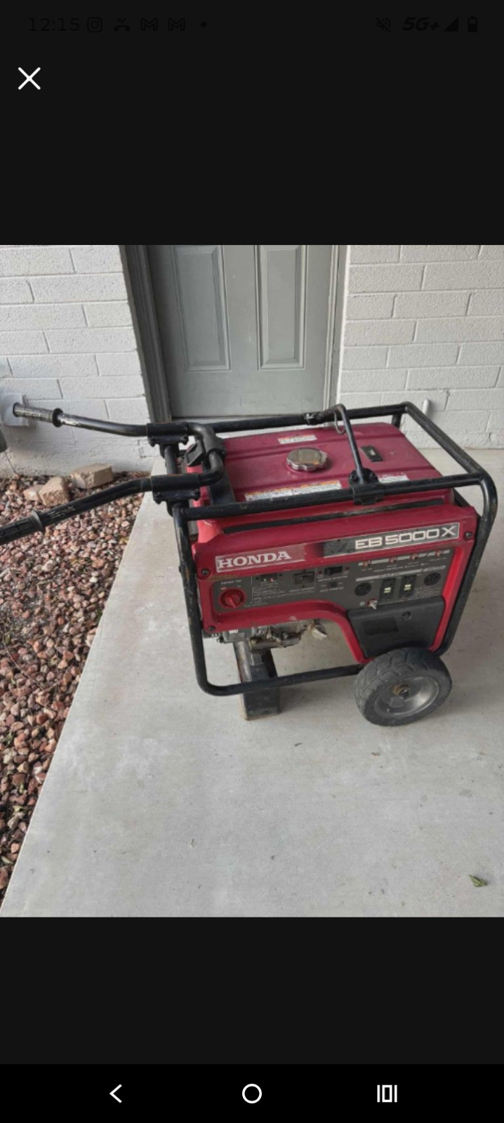 Red Honda Generator Eb 5000 X 5000W