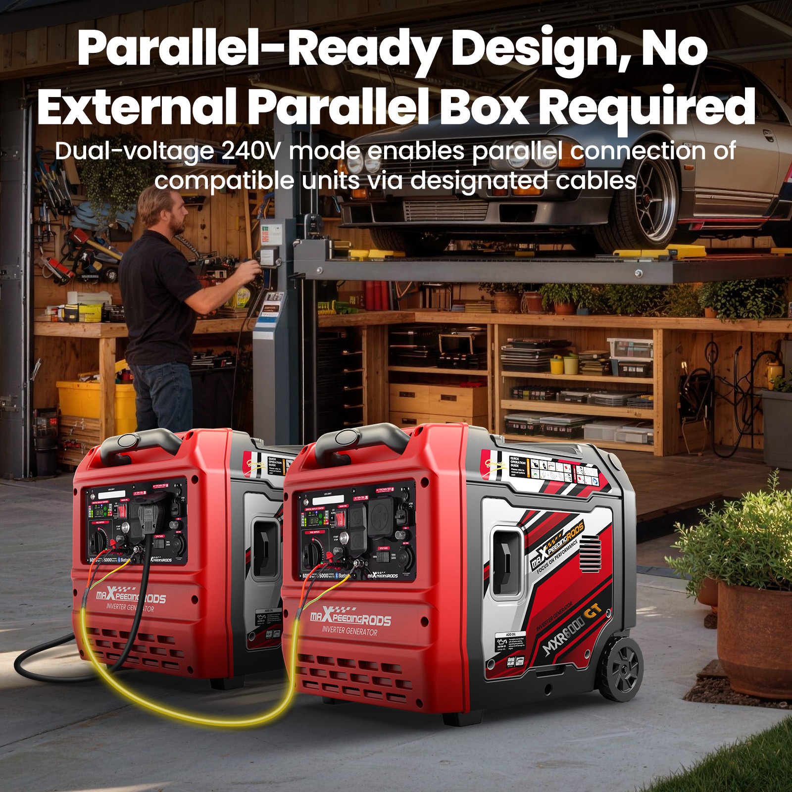 Gasoline inverter Generator 6KW 120V/240V Output APP/Electric Start System