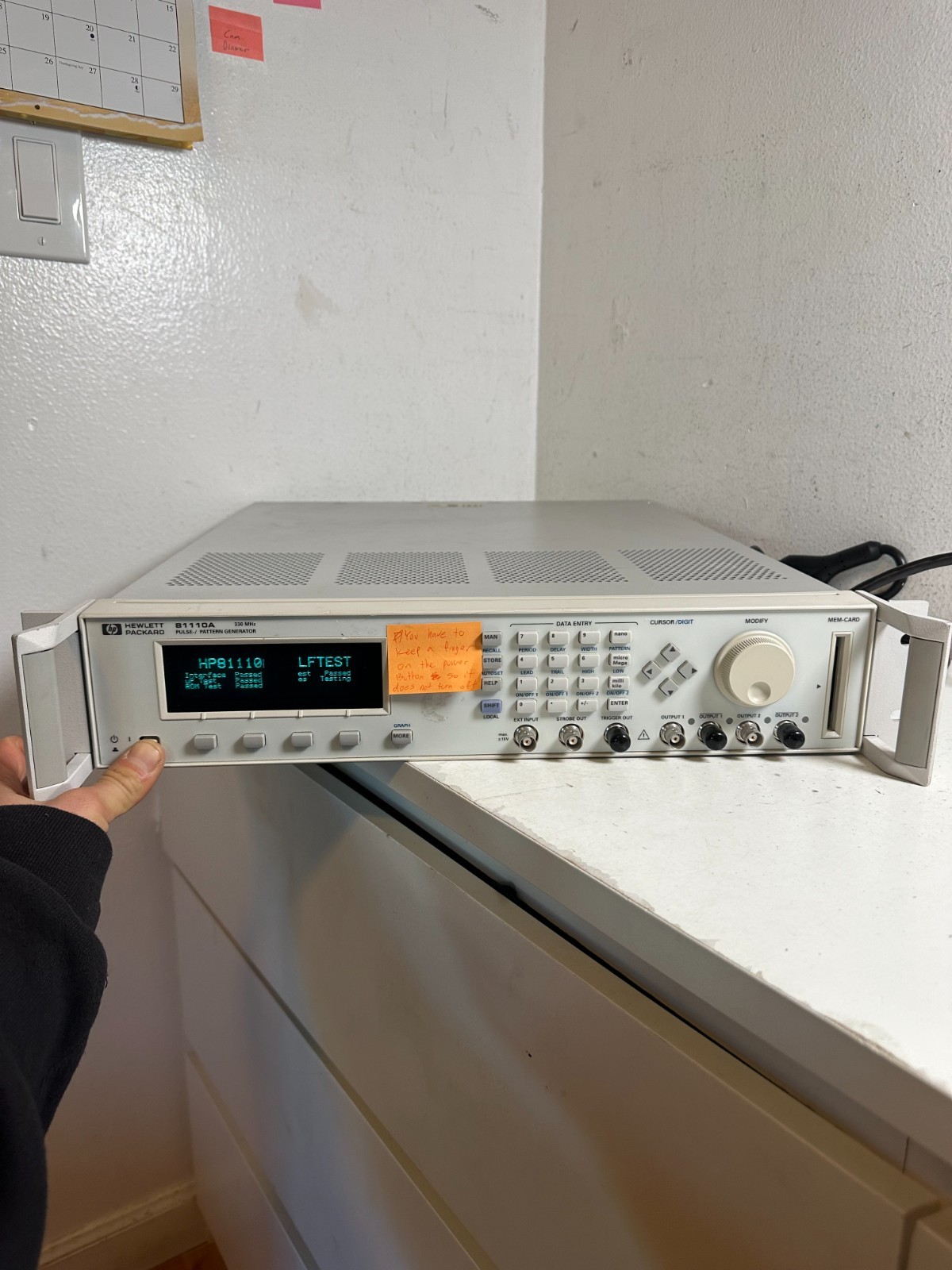 Hewlett Packard 81110A White 330MHz Digital Display Pulse Pattern Generator