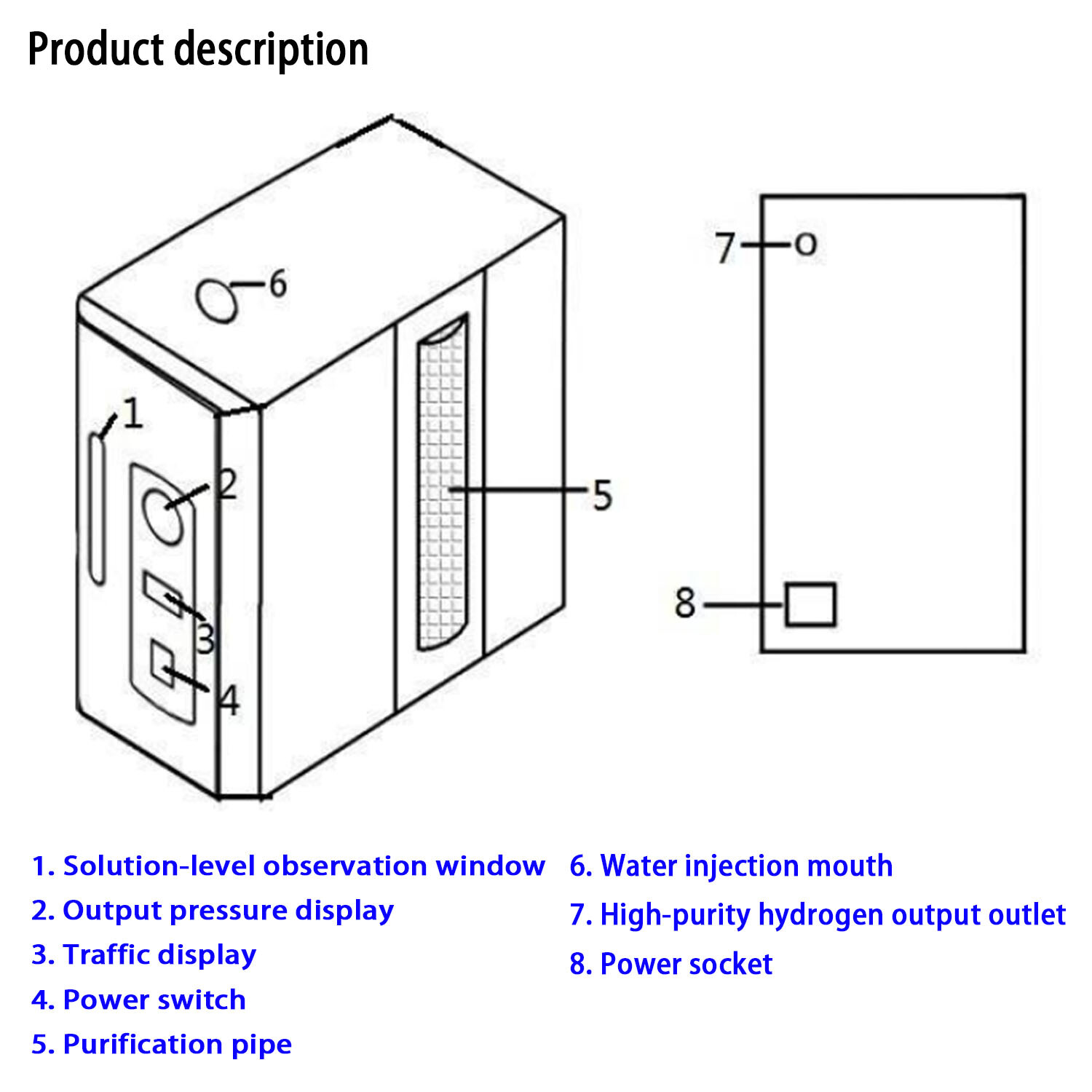 H2: 0-500ml/min High Purity Hydrogen Generator Gas Chromatograph 110V/220V